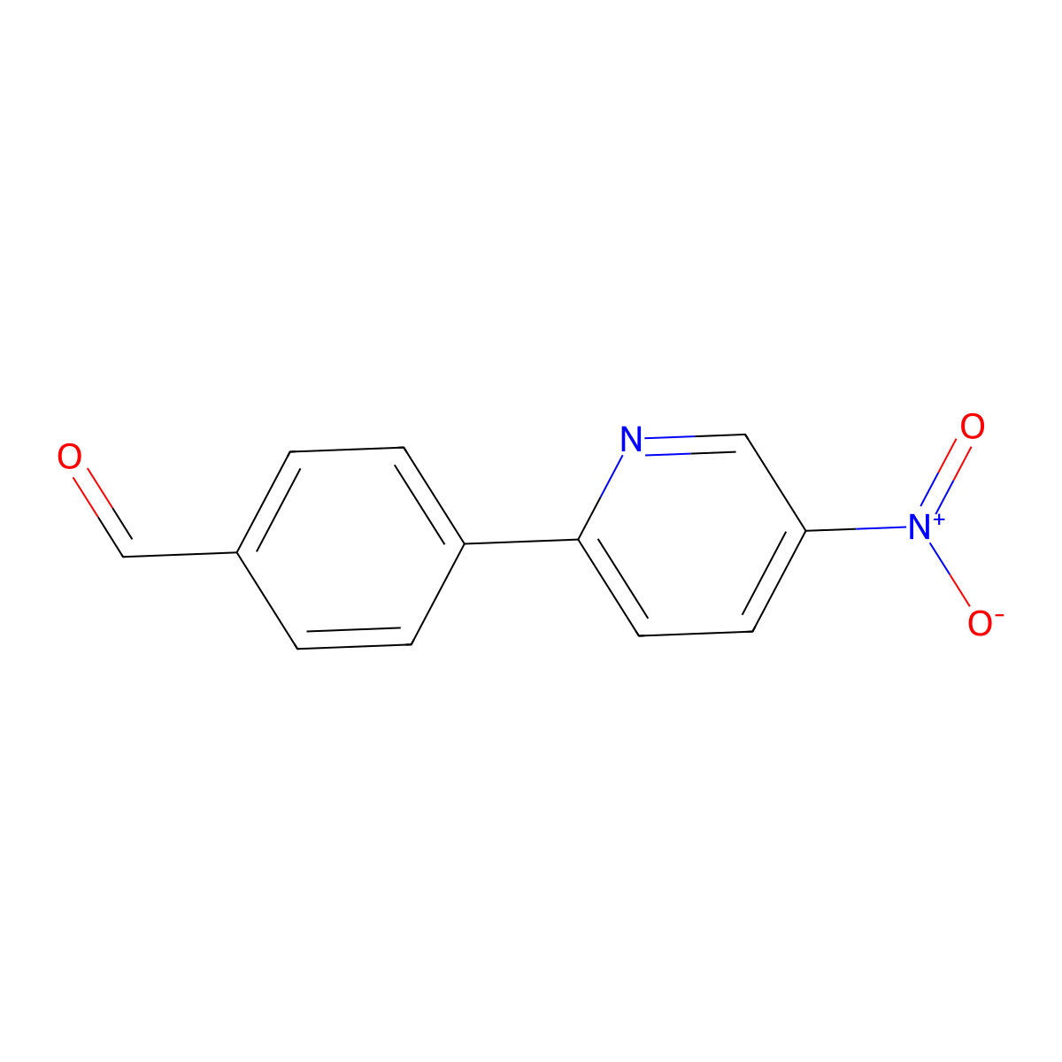 4-(5-Nitropyridin-2-yl)benzaldehyde molecular structure, CAS 433920-97-9