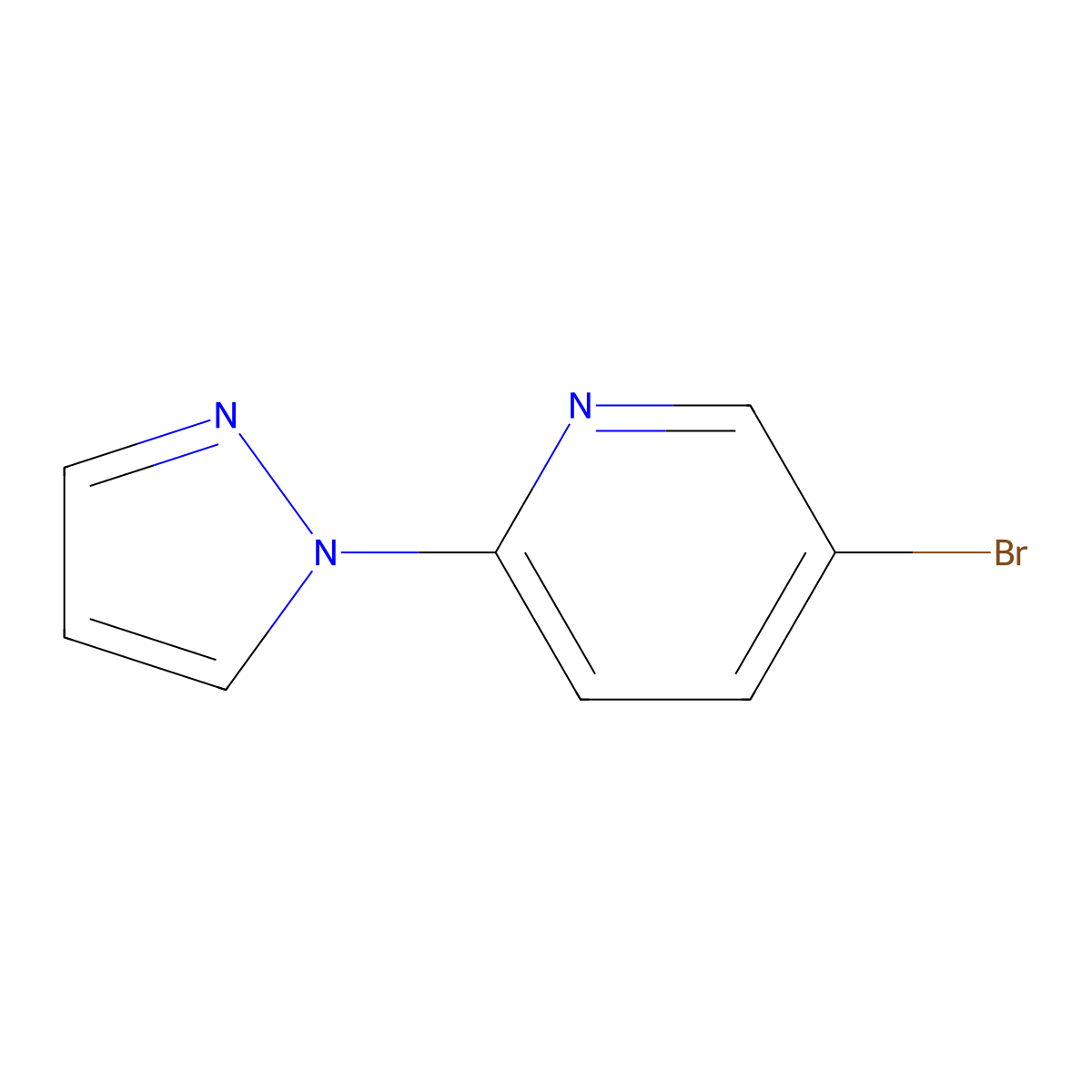 5-Bromo-2-(1H-pyrazol-1-yl)pyridine molecular structure, CAS 433922-57-7
