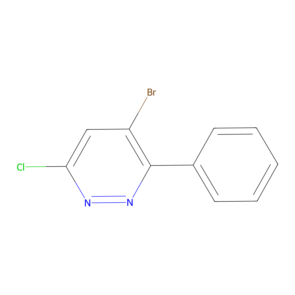 4-Bromo-6-chloro-3-phenylpyridazine molecular structure, CAS 433935-99-0
