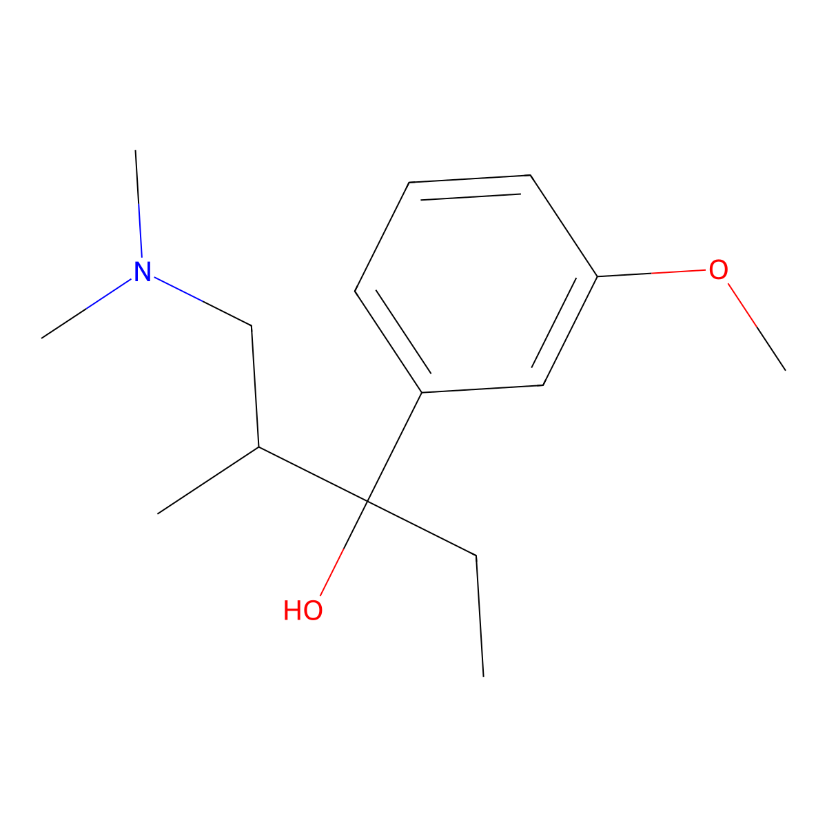 1-(Dimethylamino)-3-(3-methoxyphenyl)-2-methylpentan-3-ol molecular structure, CAS 433936-13-1