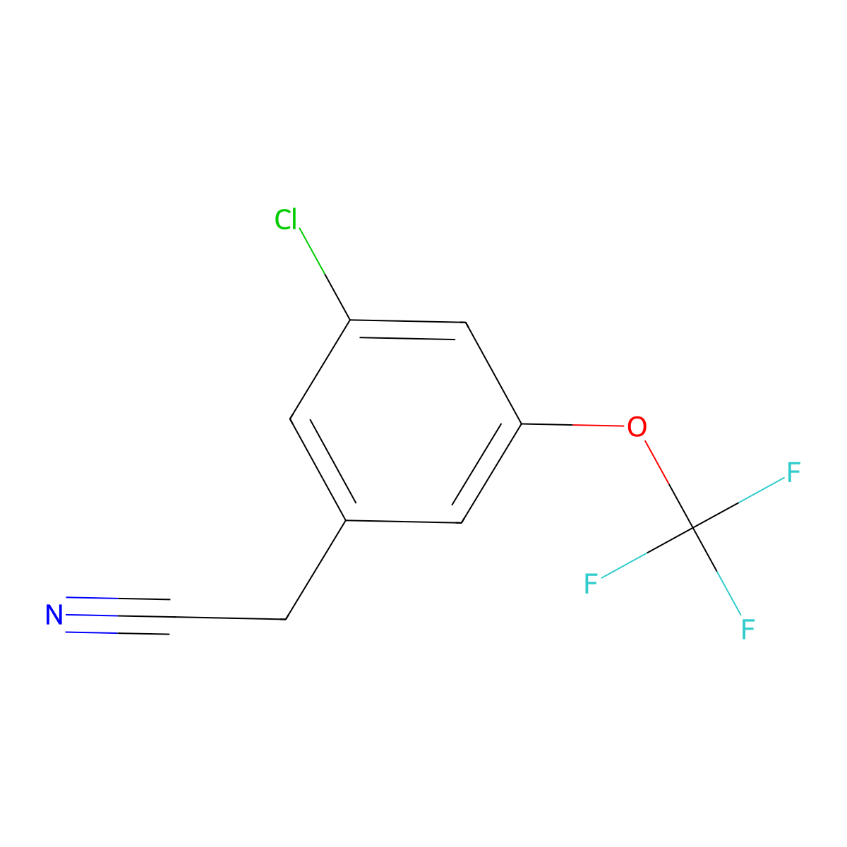 3-Chloro-5-(trifluoromethoxy)phenylacetonitrile molecular structure, CAS 433938-69-3