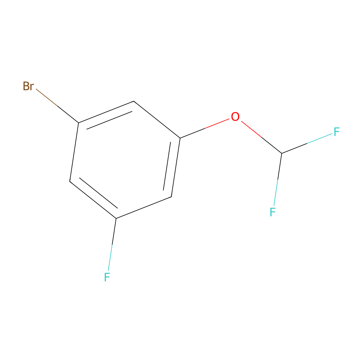 1-Bromo-3-(difluoromethoxy)-5-fluorobenzene molecular structure, CAS 433939-28-7