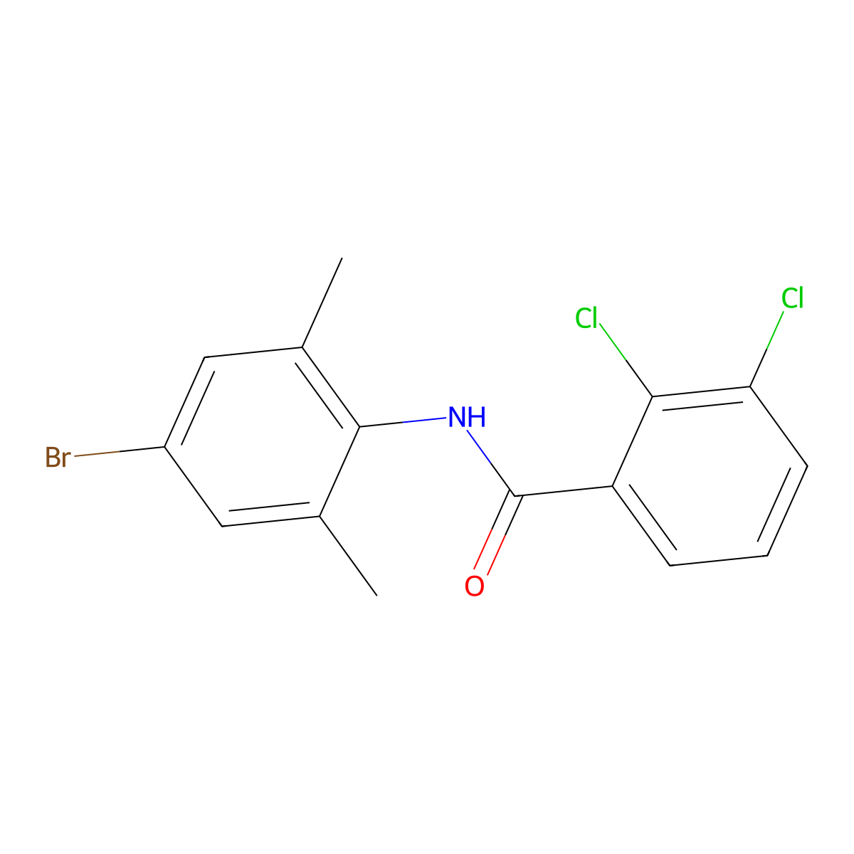N-(4-bromo-2,6-dimethylphenyl)-2,3-dichlorobenzamide molecular structure, CAS 433941-56-1