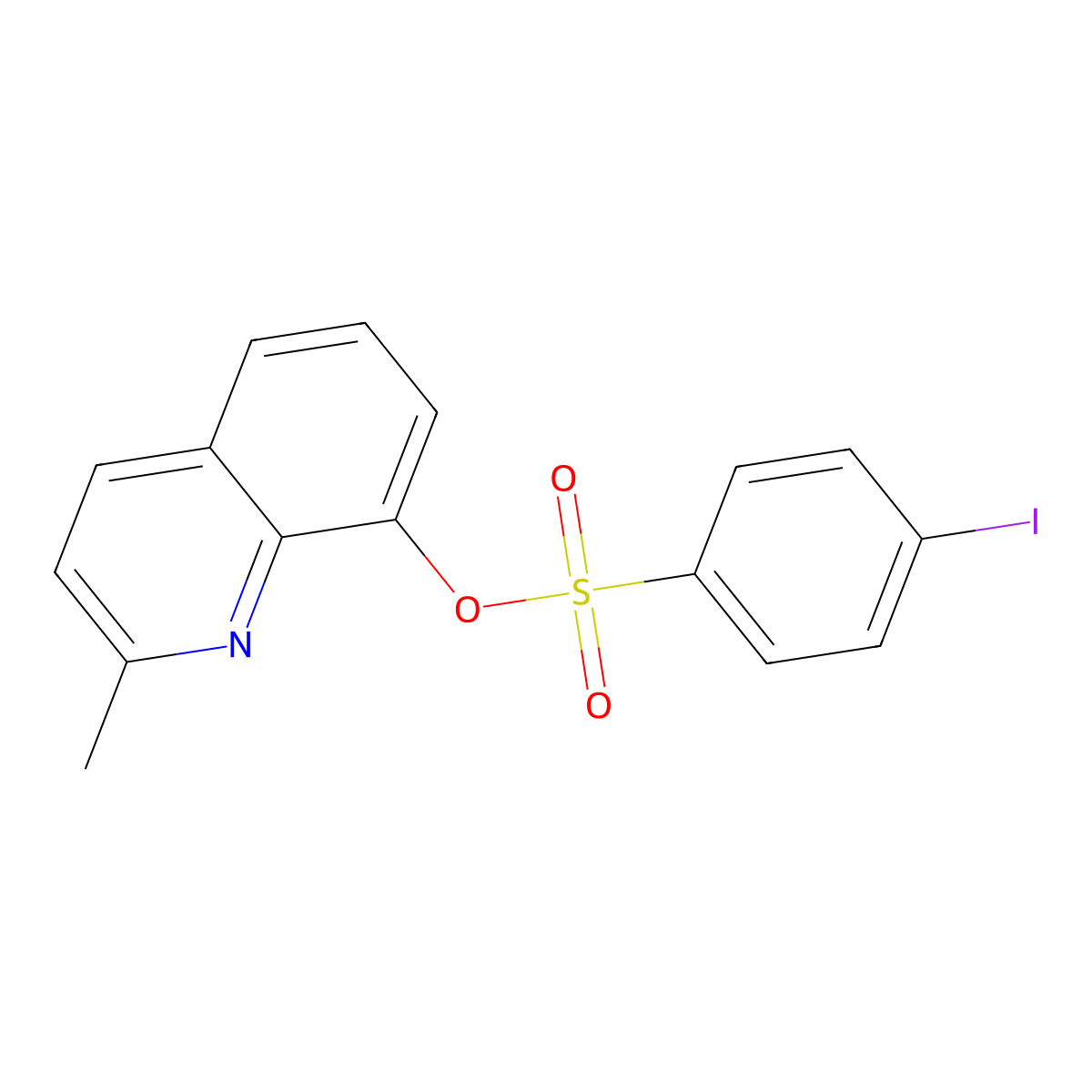 2-Methyl-8-quinolyl 4-iodobenzenesulfonate molecular structure, CAS 433941-62-9
