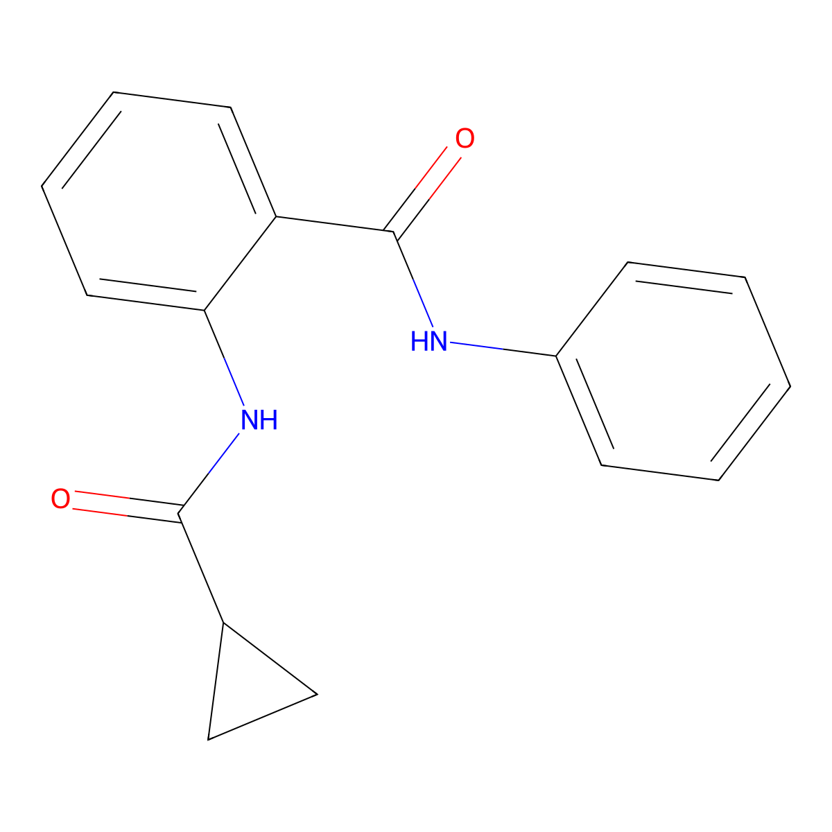 2-[(cyclopropylcarbonyl)amino]-N-phenylbenzamide molecular structure, CAS 433941-97-0