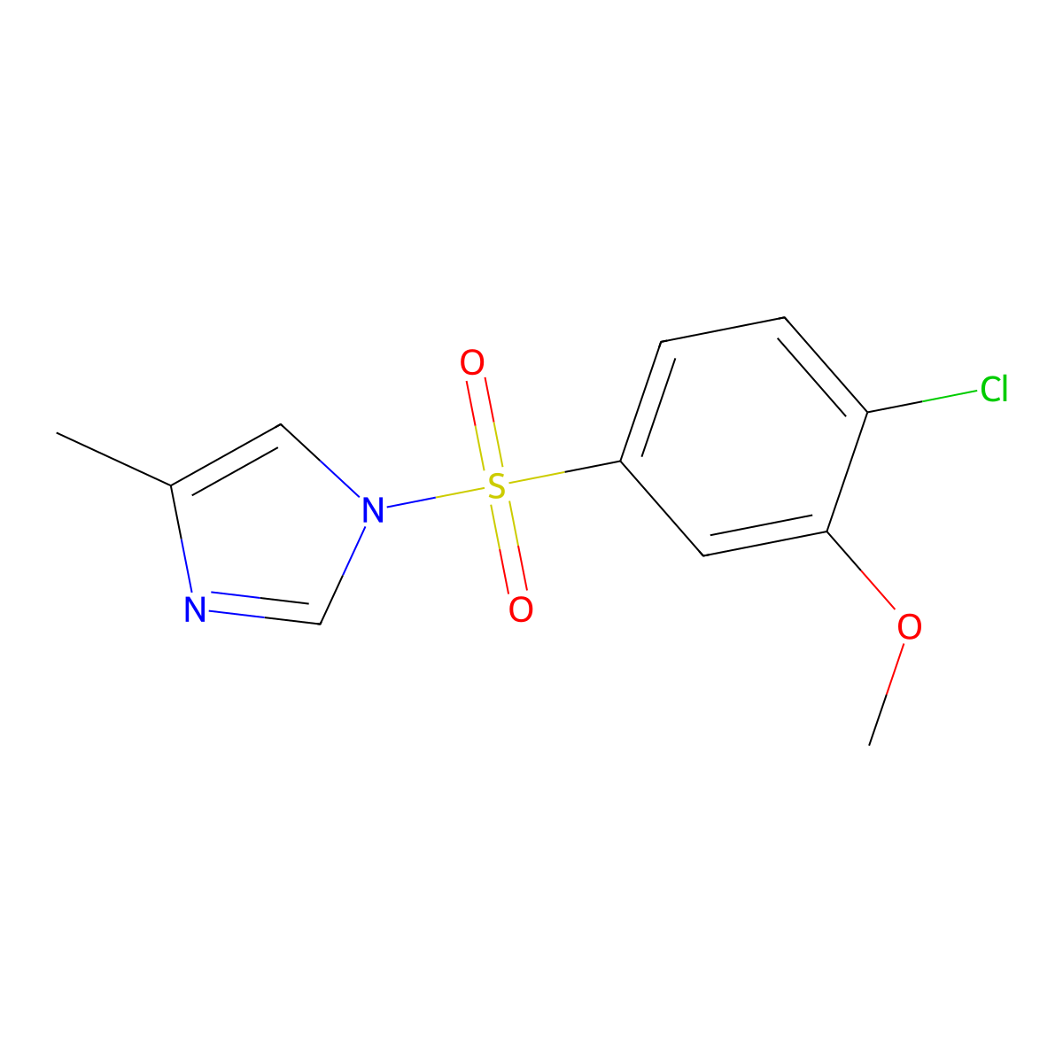 1-(4-Chloro-3-methoxyphenyl)sulfonyl-4-methylimidazole molecular structure, CAS 433942-27-9