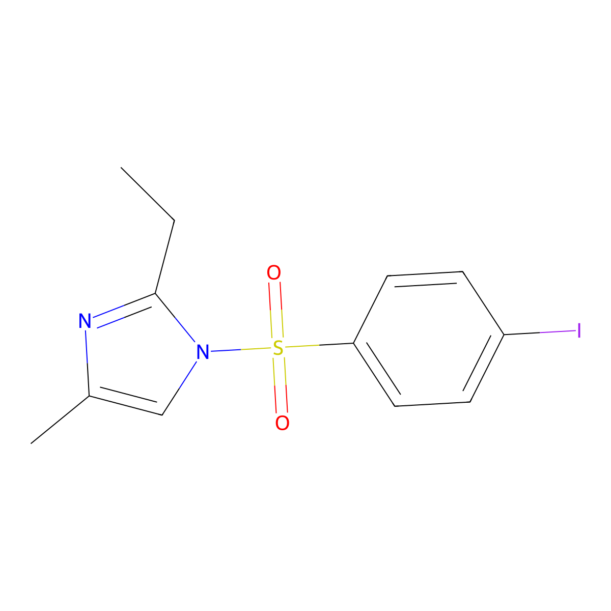 2-Ethyl-1-(4-iodophenyl)sulfonyl-4-methylimidazole molecular structure, CAS 433942-31-5