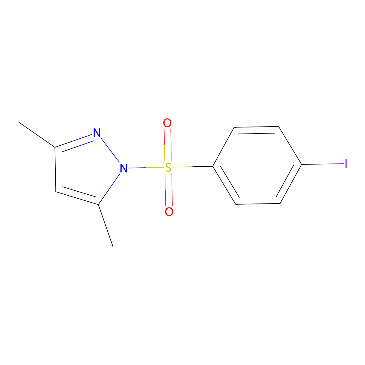 1-(4-Iodophenyl)sulfonyl-3,5-dimethylpyrazole molecular structure, CAS 433942-65-5