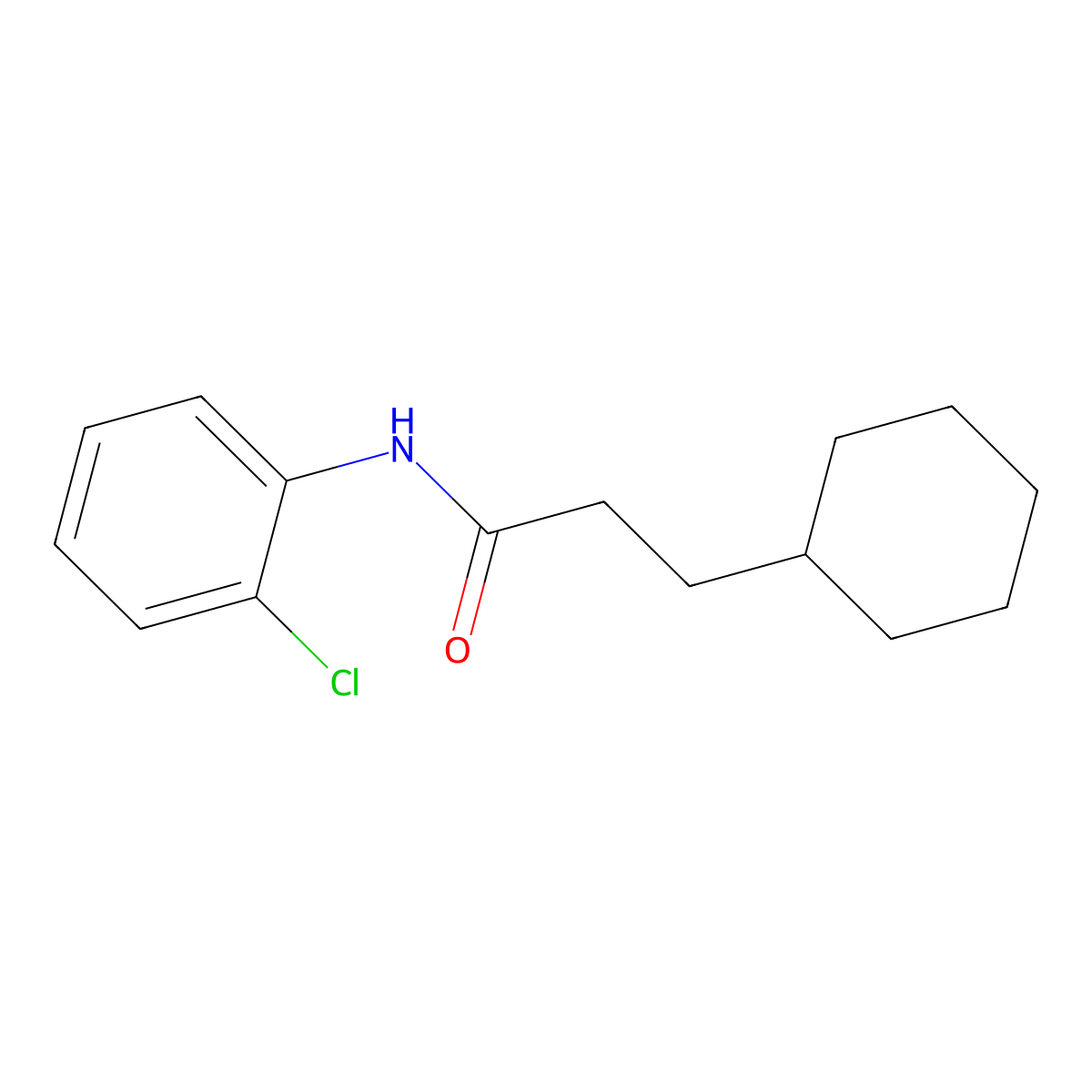 N-(2-chlorophenyl)-3-cyclohexylpropanamide molecular structure, CAS 433942-85-9