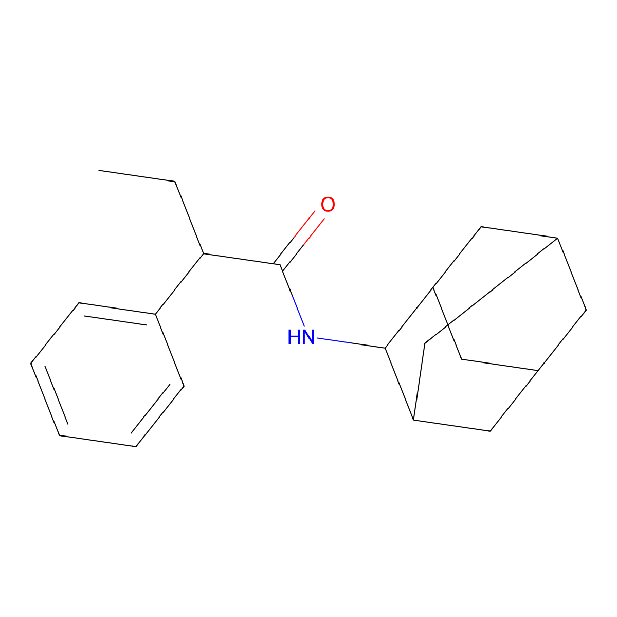 N-(2-adamantyl)-2-phenylbutanamide molecular structure, CAS 433942-93-9