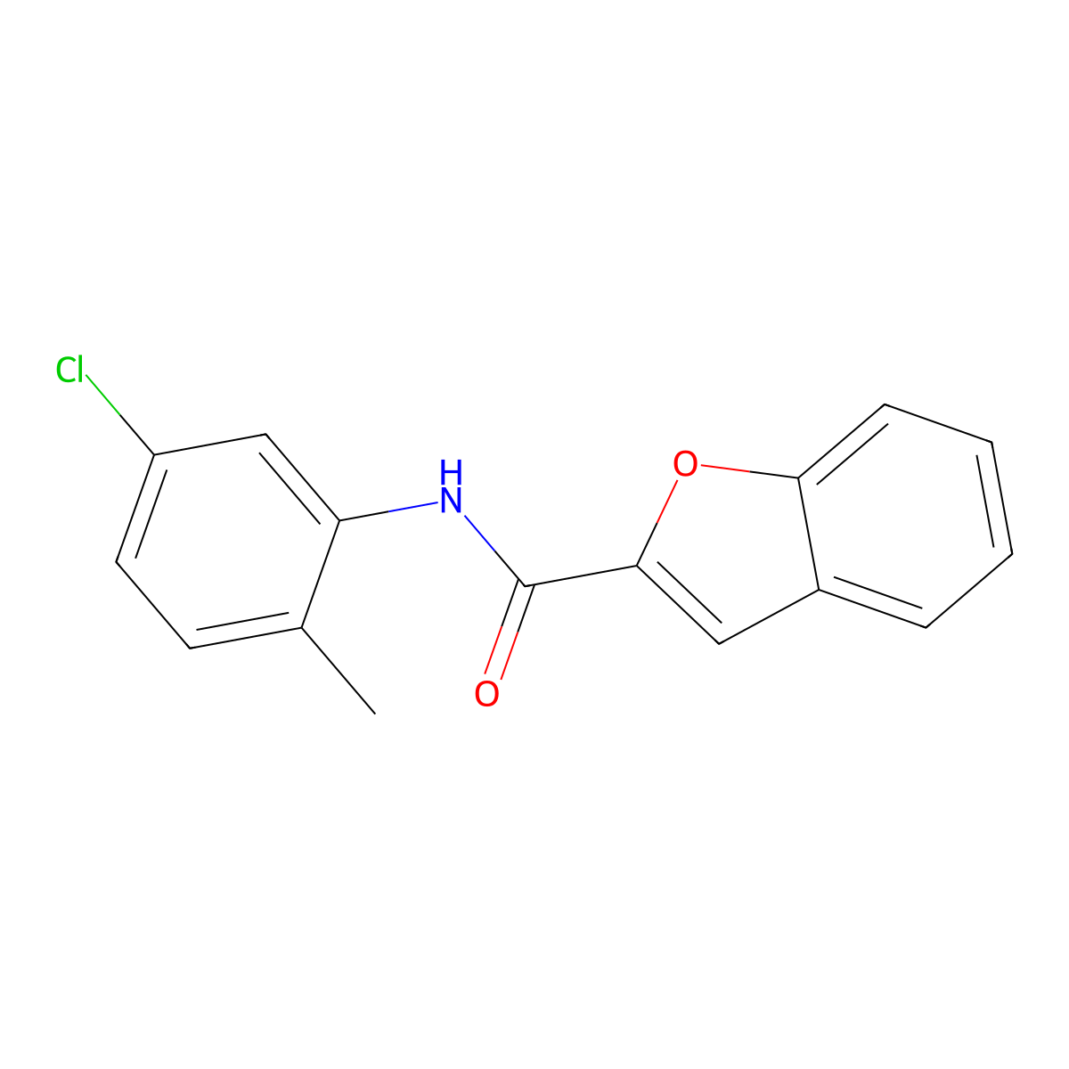 N-(5-chloro-2-methylphenyl)-1-benzofuran-2-carboxamide molecular structure, CAS 433943-48-7