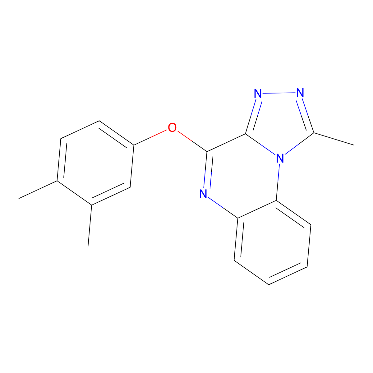 4-(3,4-Dimethylphenoxy)-1-methyl-[1,2,4]triazolo[4,3-a]quinoxaline molecular structure, CAS 433944-69-5