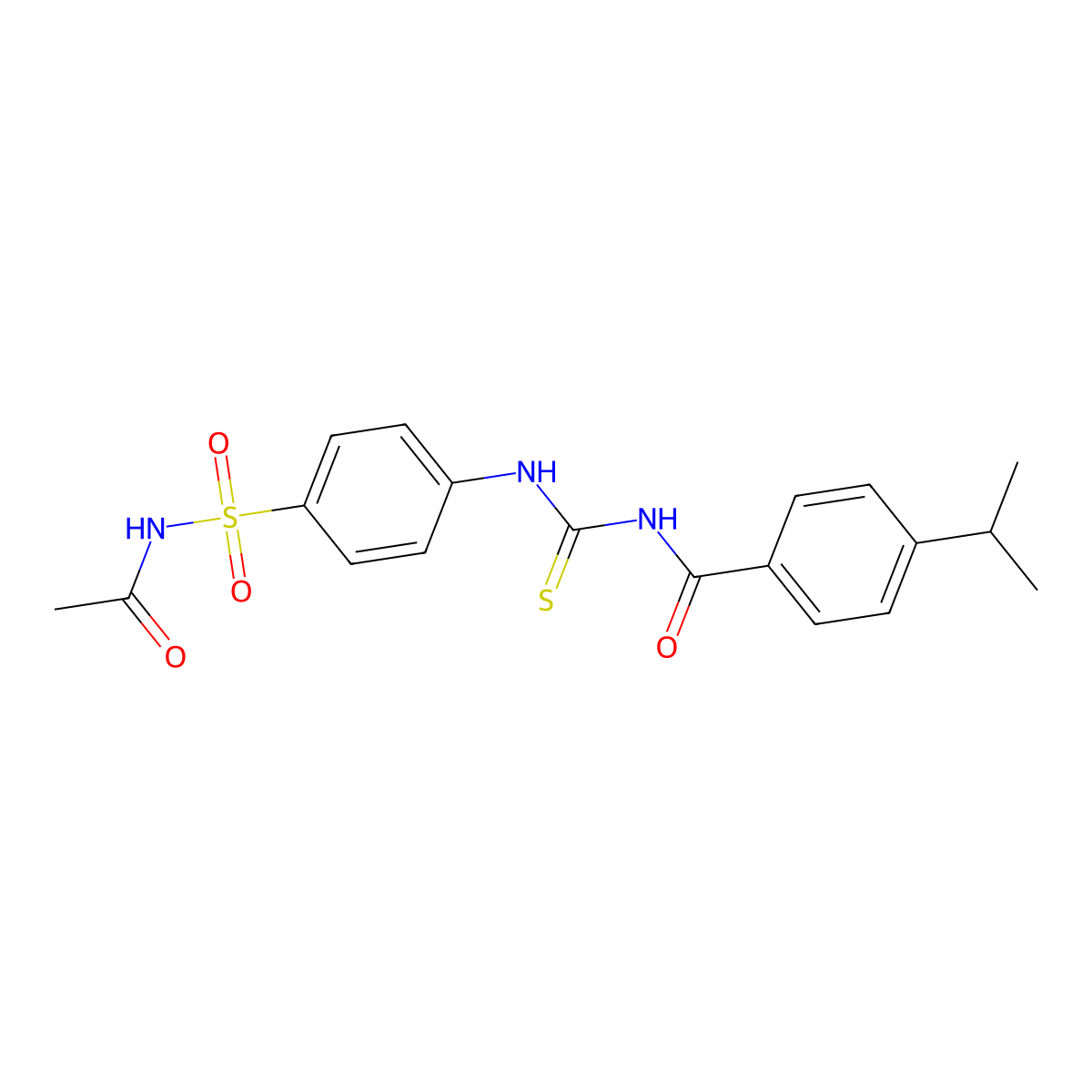 N-[[4-(acetylsulfamoyl)phenyl]carbamothioyl]-4-propan-2-ylbenzamide molecular structure, CAS 433944-81-1