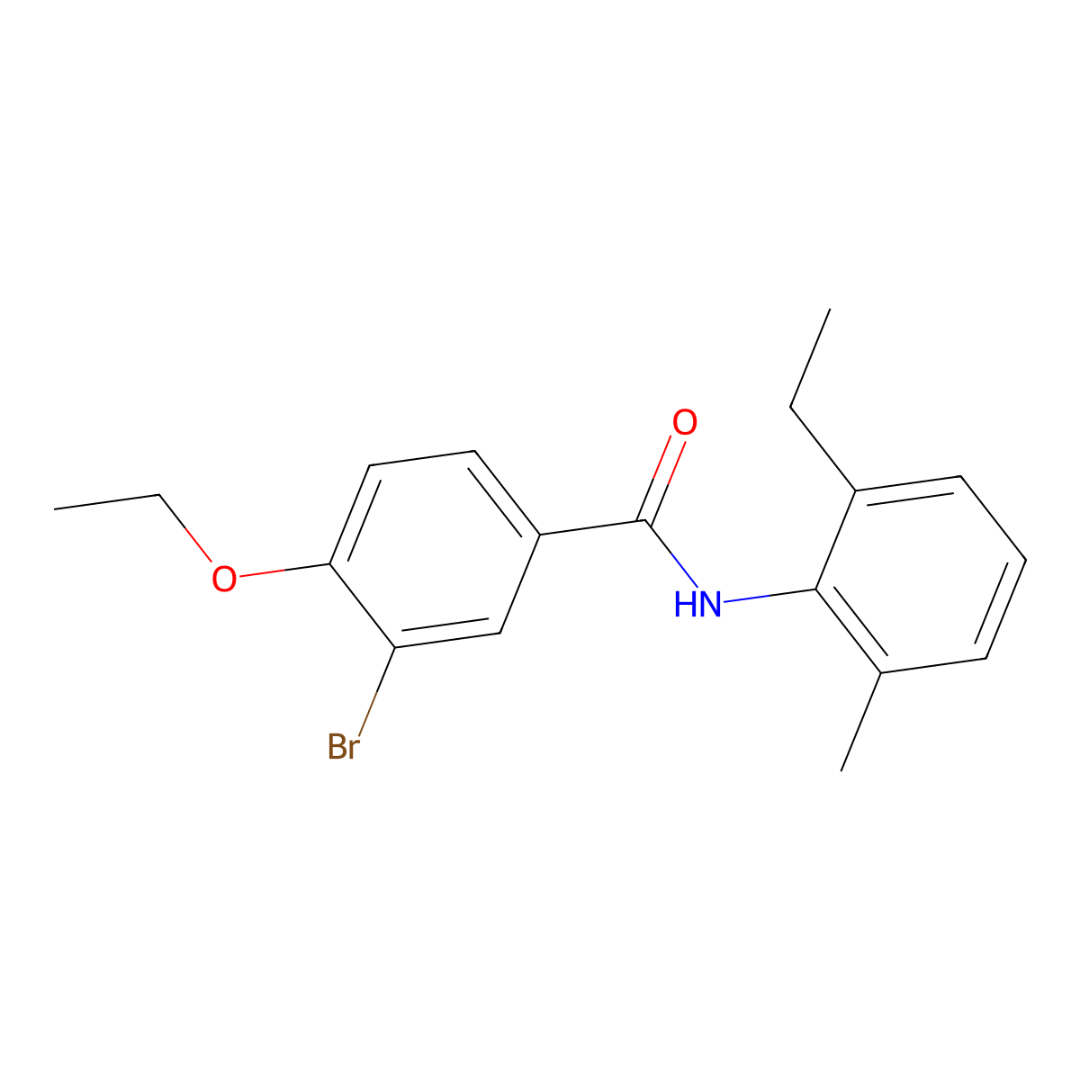 3-bromo-4-ethoxy-N-(2-ethyl-6-methylphenyl)benzamide molecular structure, CAS 433944-87-7