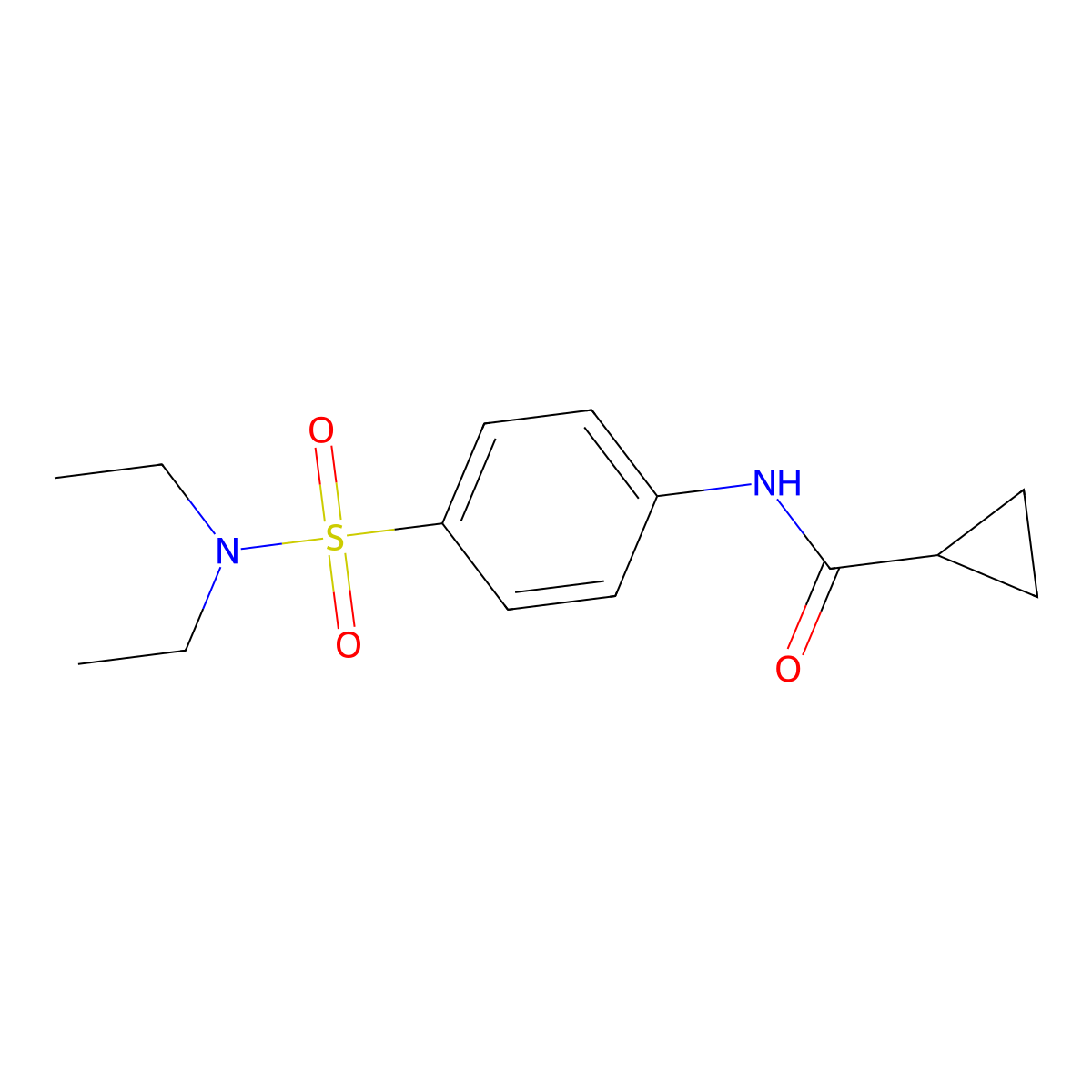 N-[4-(diethylsulfamoyl)phenyl]cyclopropanecarboxamide molecular structure, CAS 433944-99-1