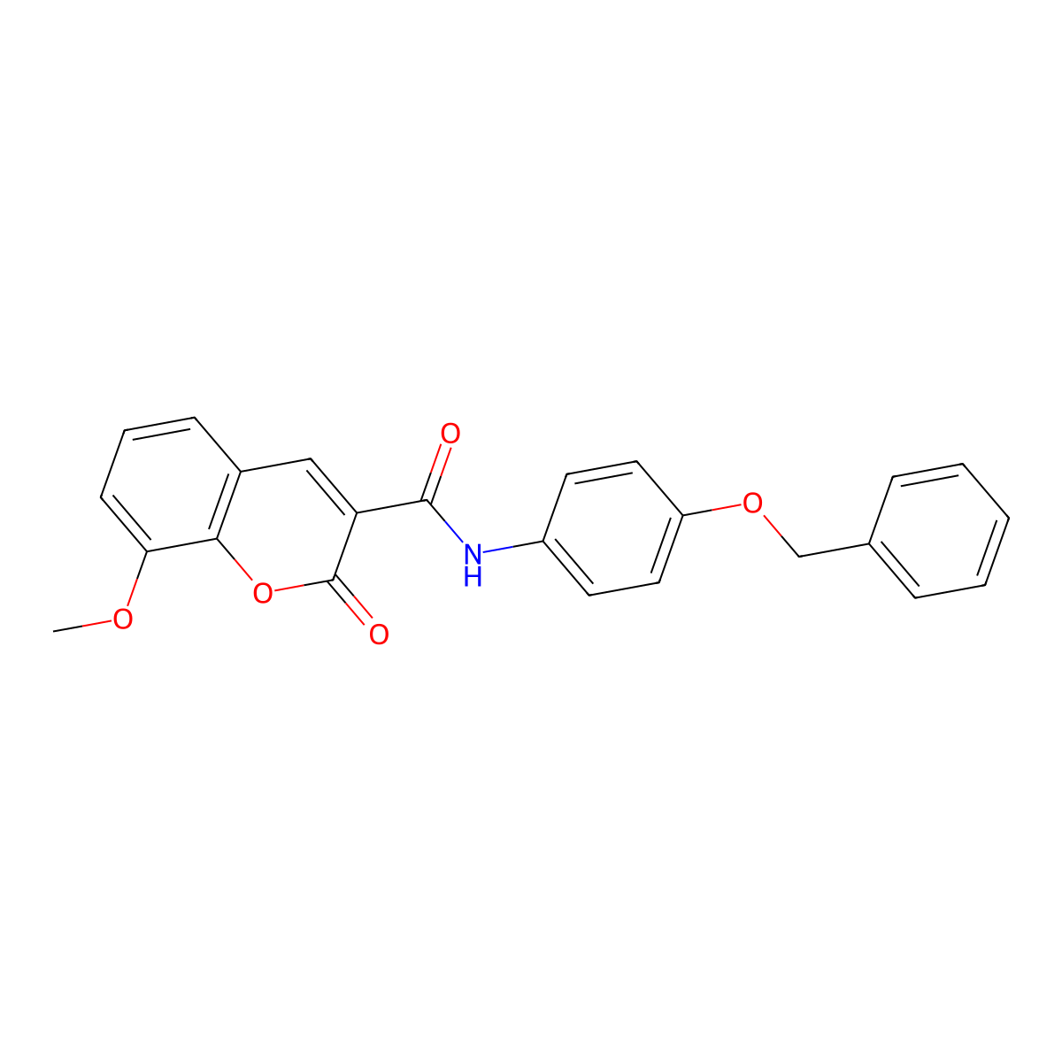 N-[4-(benzyloxy)phenyl]-8-methoxy-2-oxo-2H-chromene-3-carboxamide molecular structure, CAS 433945-19-8