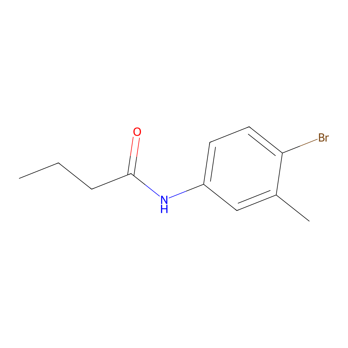 N-(4-bromo-3-methylphenyl)butanamide molecular structure, CAS 433946-60-2
