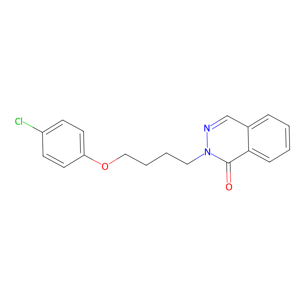 2-[4-(4-chlorophenoxy)butyl]-1(2H)-phthalazinone molecular structure, CAS 433946-78-2