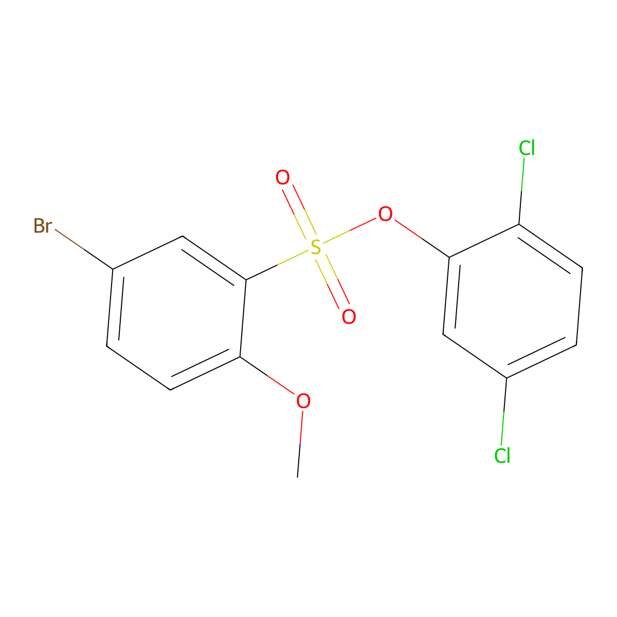 2,5-Dichlorophenyl 5-bromo-2-methoxybenzenesulfonate molecular structure, CAS 433946-89-5