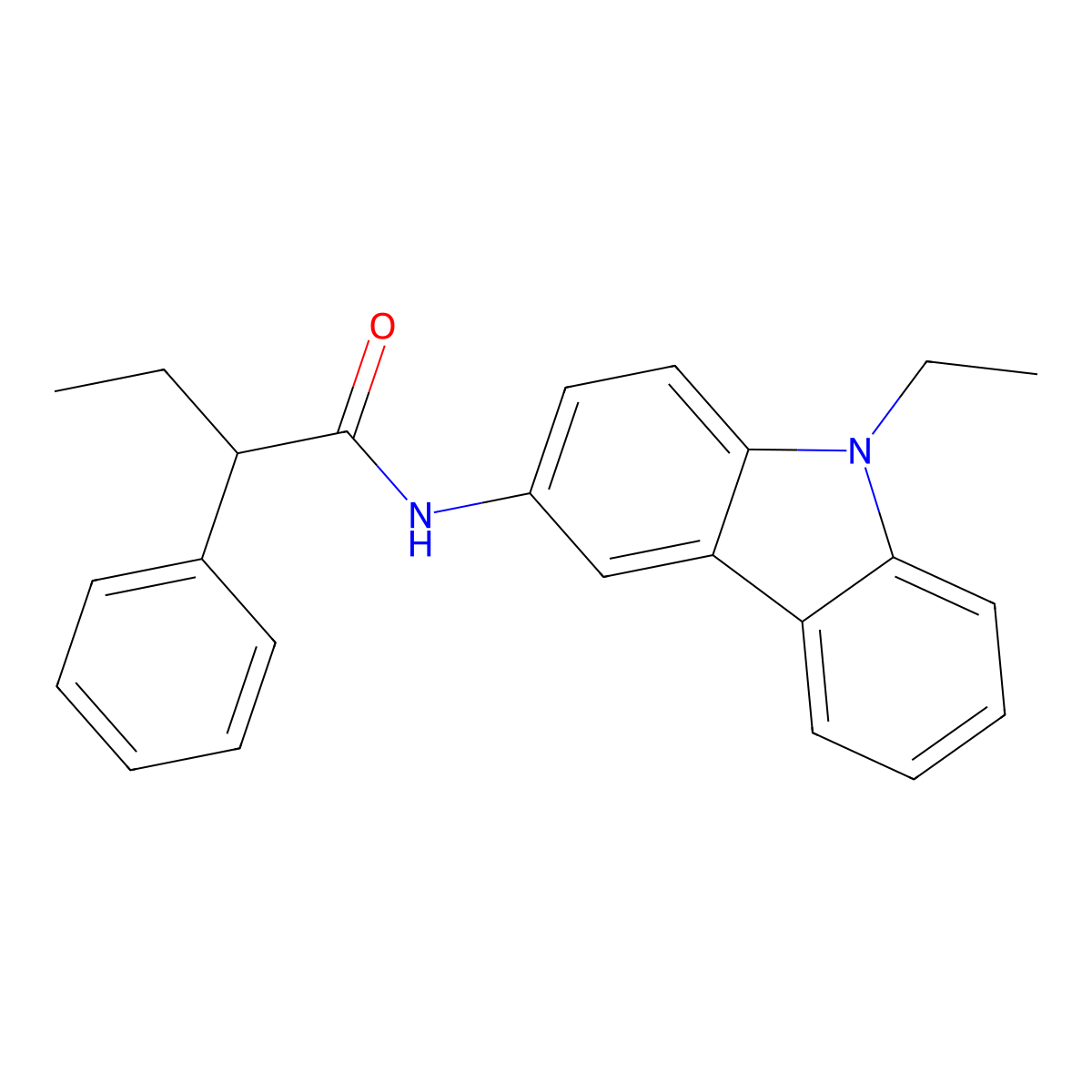 N-(9-ethyl-9H-carbazol-3-yl)-2-phenylbutanamide molecular structure, CAS 433946-92-0
