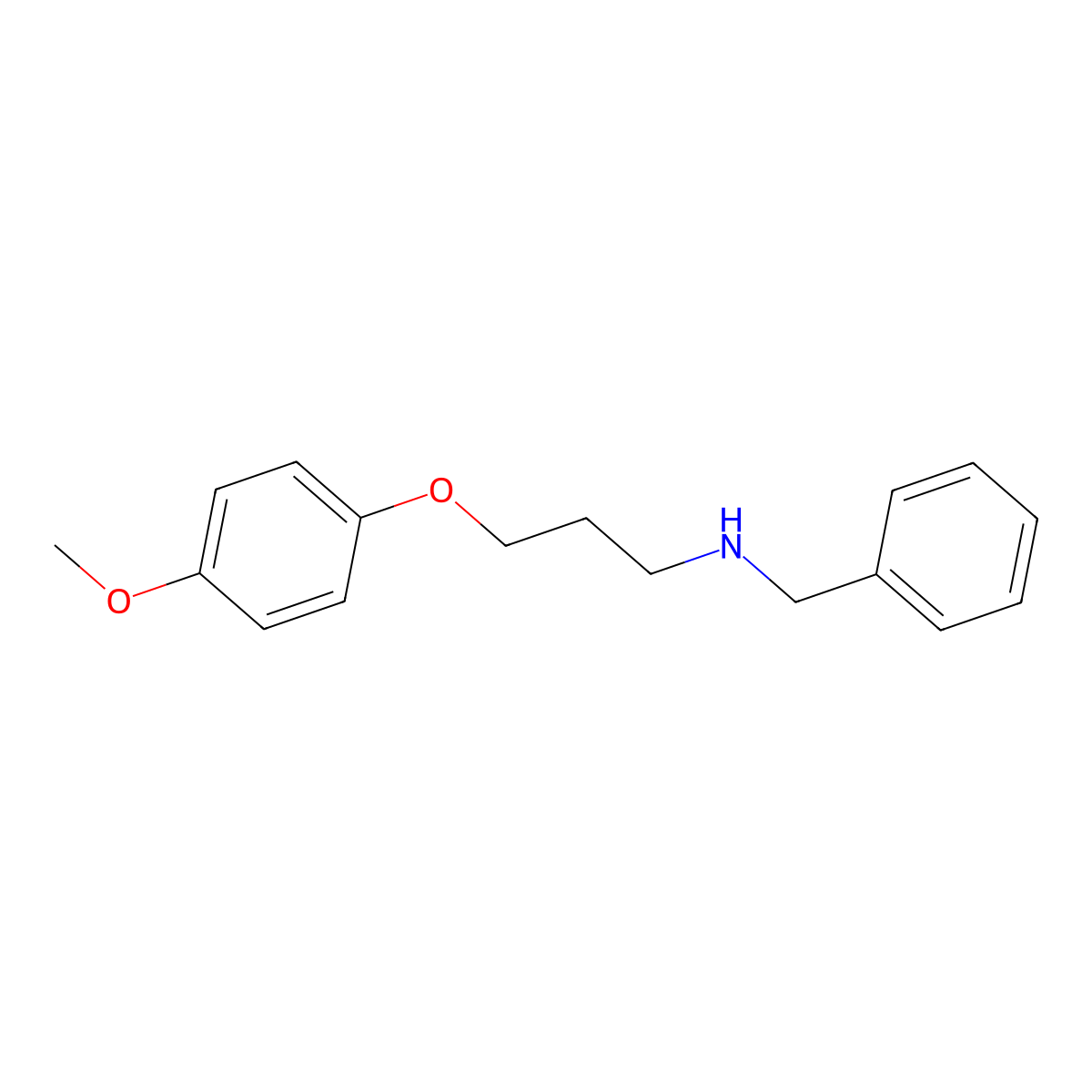 N-benzyl-3-(4-methoxyphenoxy)propan-1-amine molecular structure, CAS 433947-02-5