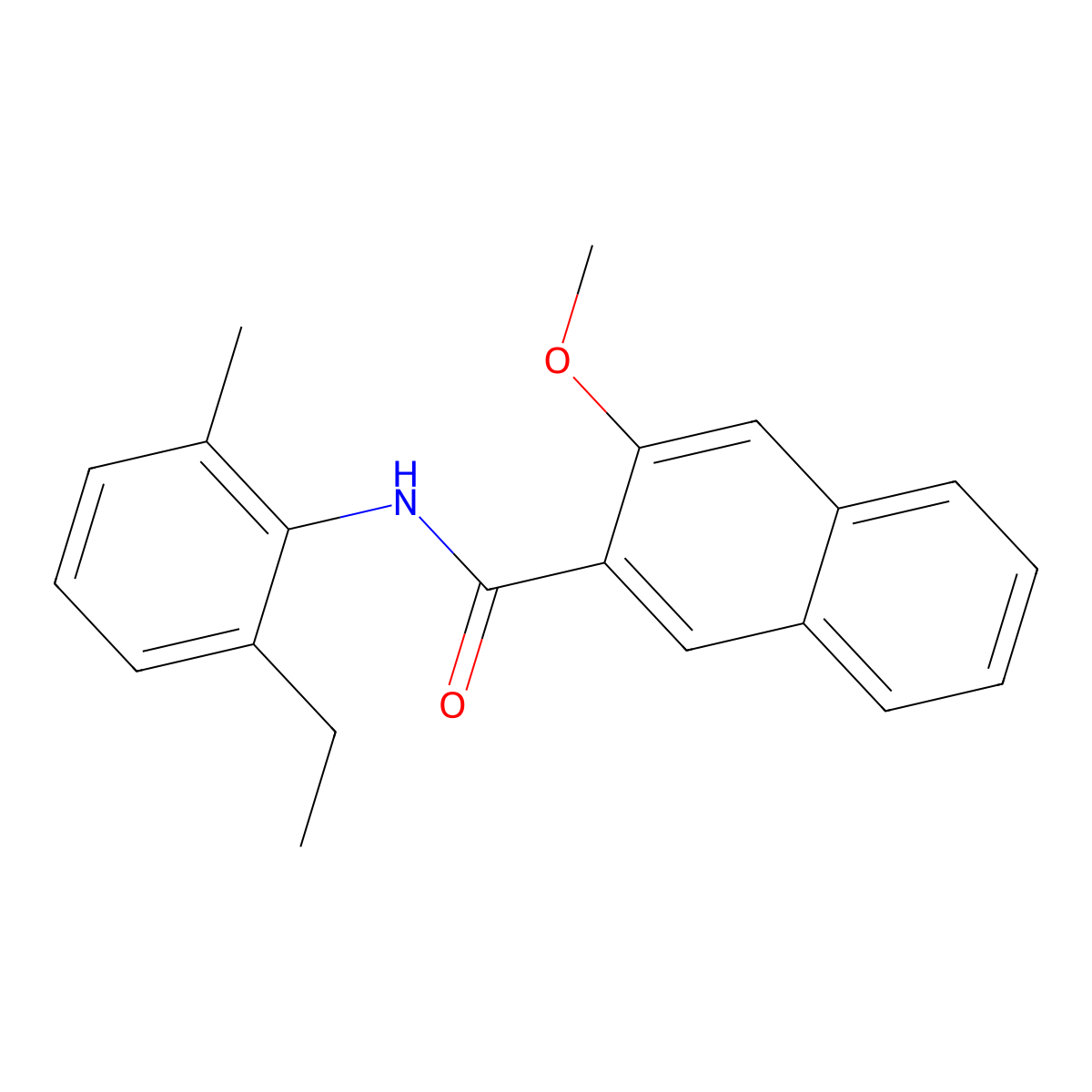 N-(2-ethyl-6-methylphenyl)-3-methoxynaphthalene-2-carboxamide molecular structure, CAS 433947-49-0