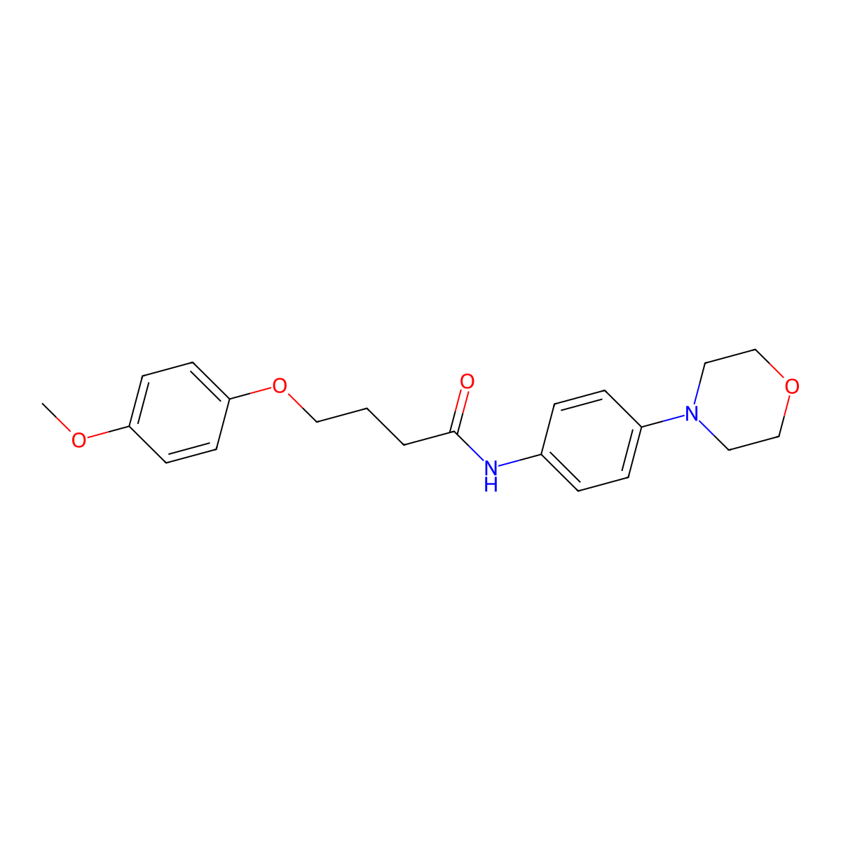 4-(4-methoxyphenoxy)-N-(4-morpholin-4-ylphenyl)butanamide molecular structure, CAS 433947-65-0