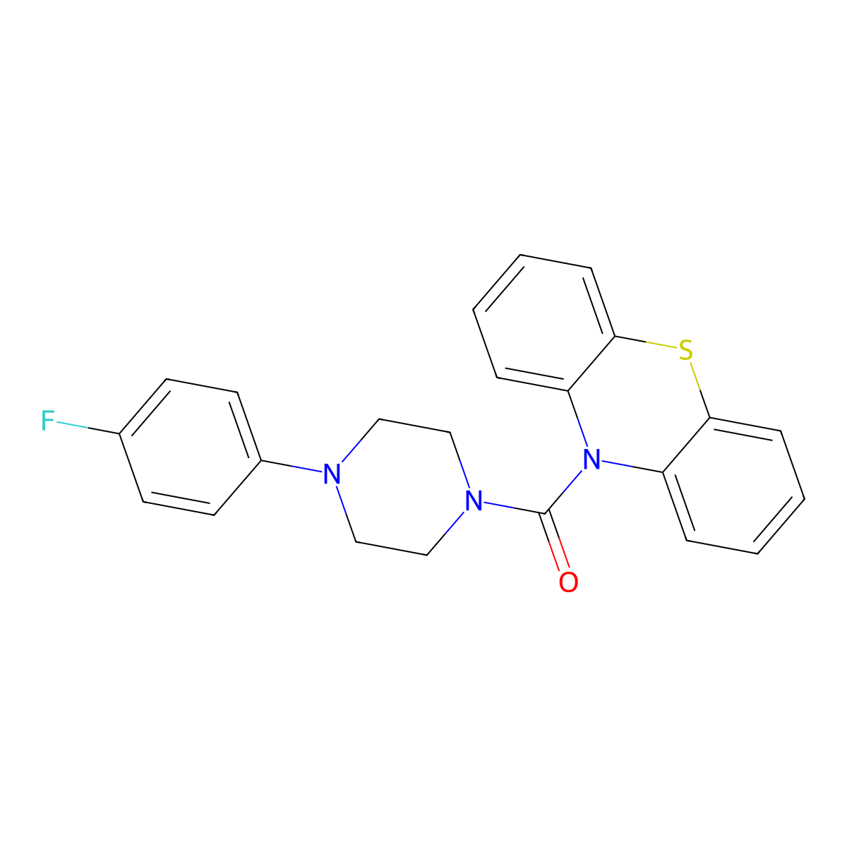 4-(4-Fluorophenyl)piperazinyl phenothiazin-10-yl ketone molecular structure, CAS 433947-75-2