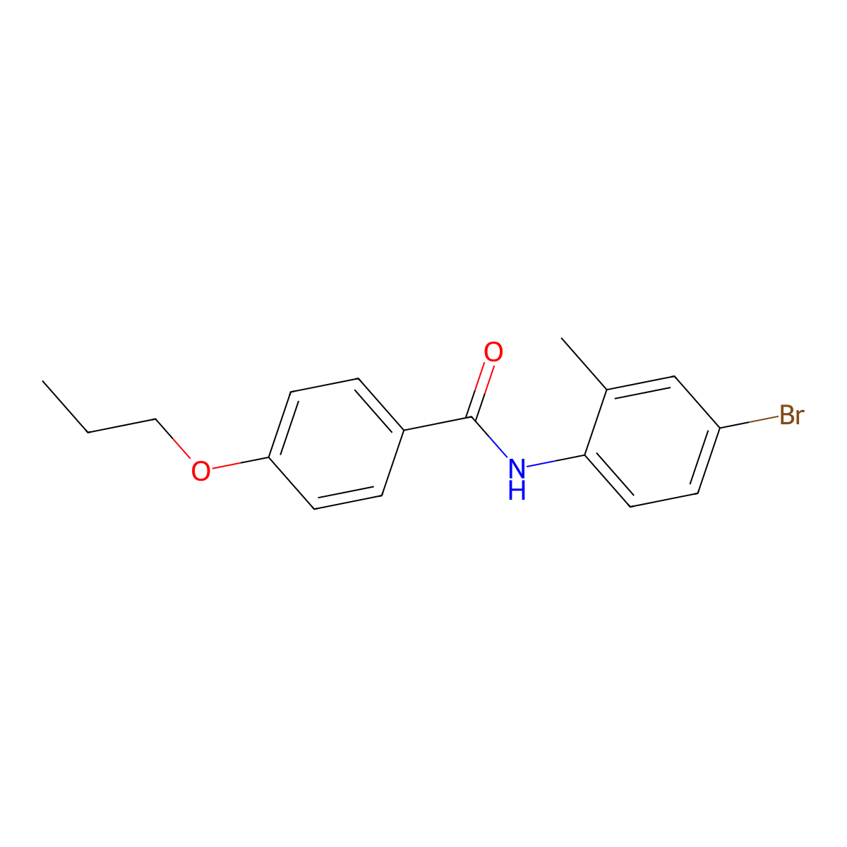 N-(4-bromo-2-methylphenyl)-4-propoxybenzamide molecular structure, CAS 433948-16-4