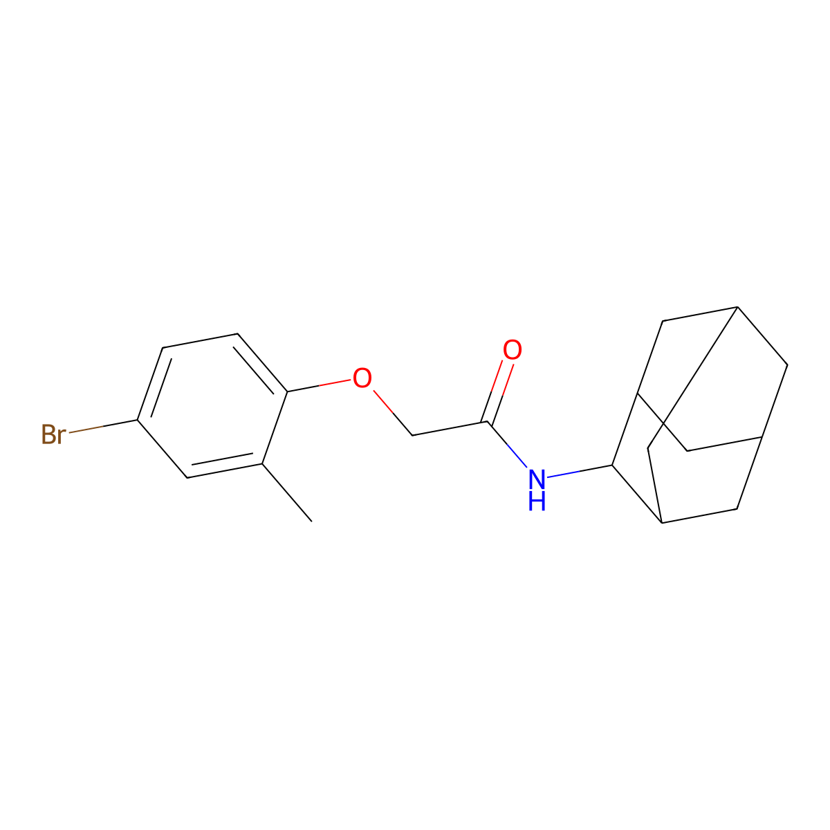 N-(2-adamantyl)-2-(4-bromo-2-methylphenoxy)acetamide molecular structure, CAS 433948-36-8