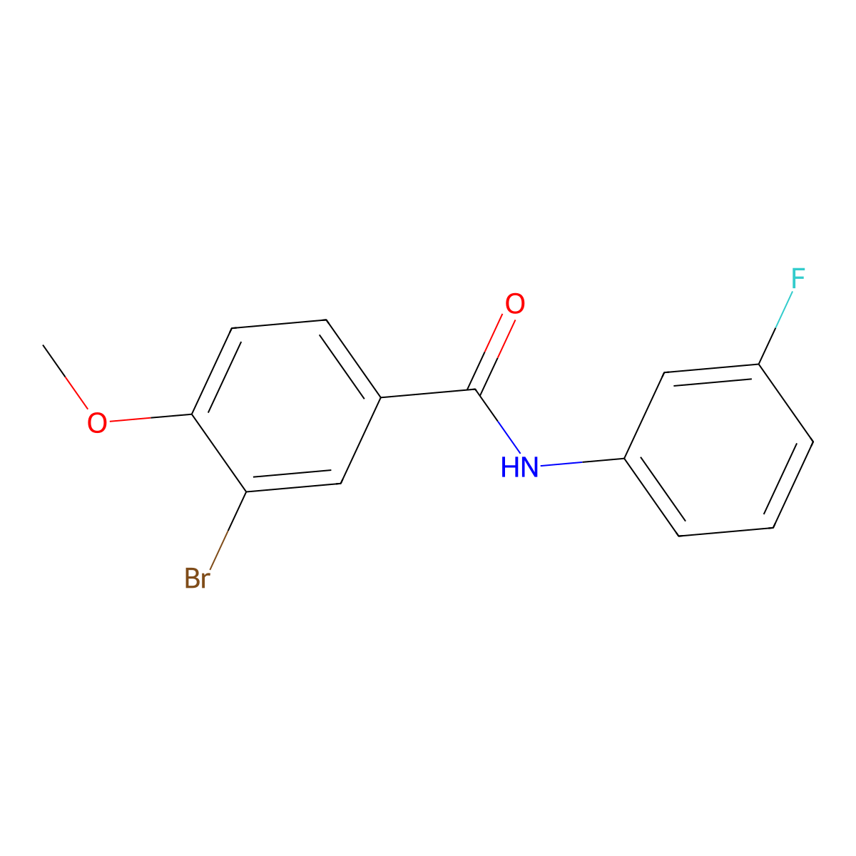 3-bromo-N-(3-fluorophenyl)-4-methoxybenzamide molecular structure, CAS 433948-41-5
