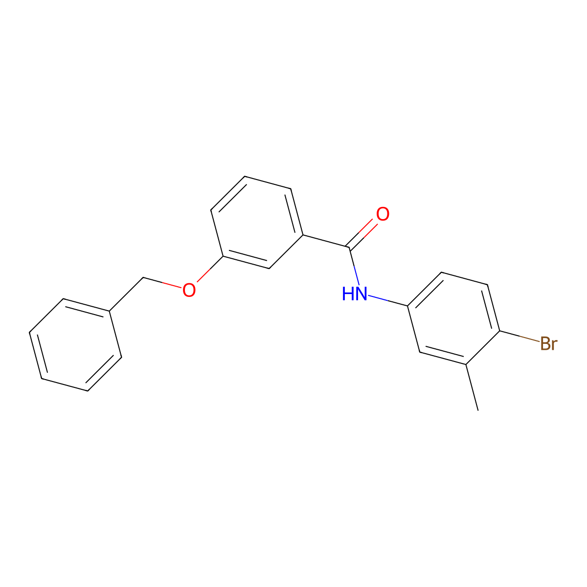 N-(4-bromo-3-methylphenyl)-3-phenylmethoxybenzamide molecular structure, CAS 433948-95-9