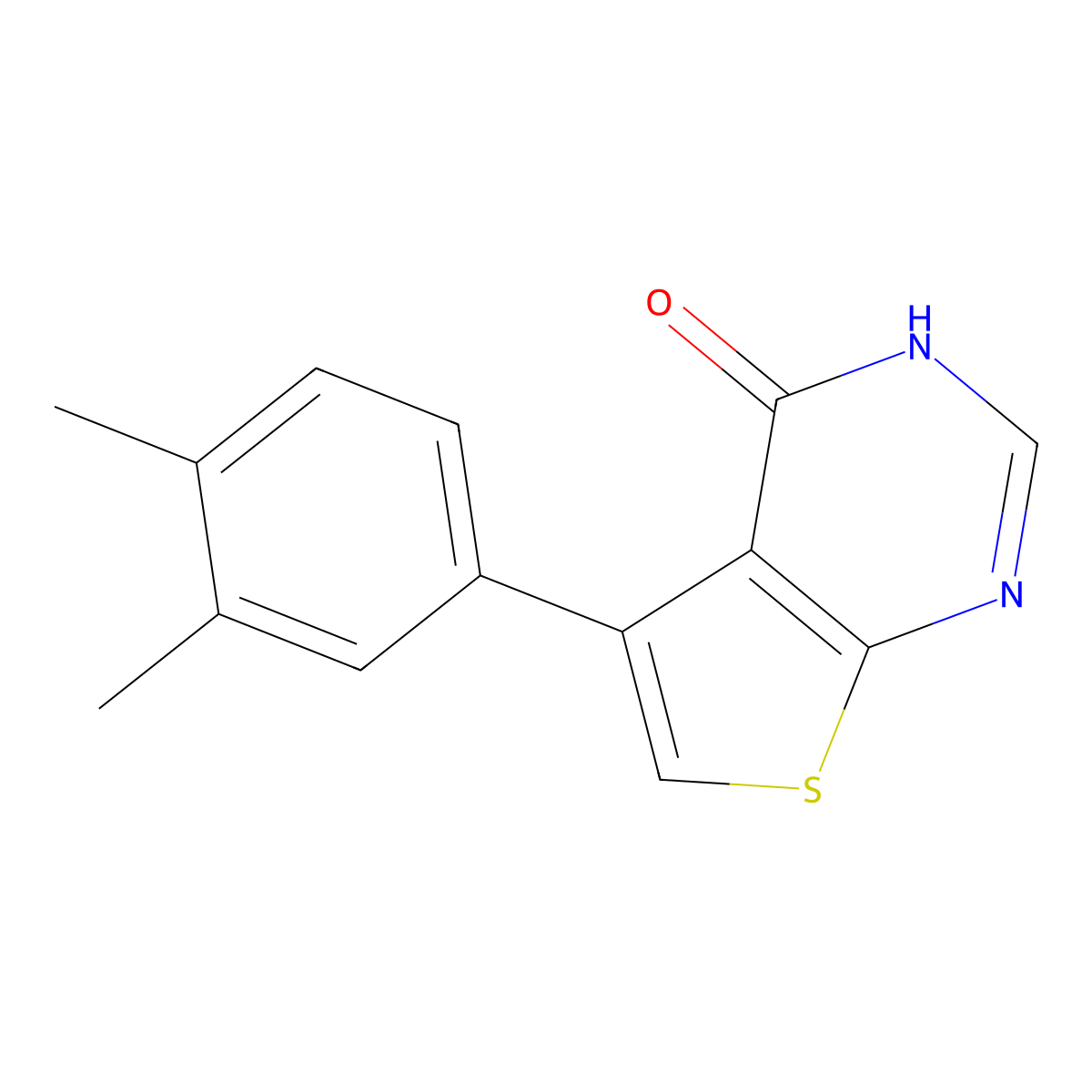 5-(3,4-dimethylphenyl)thieno[2,3-d]pyrimidin-4(3H)-one molecular structure, CAS 433949-07-6