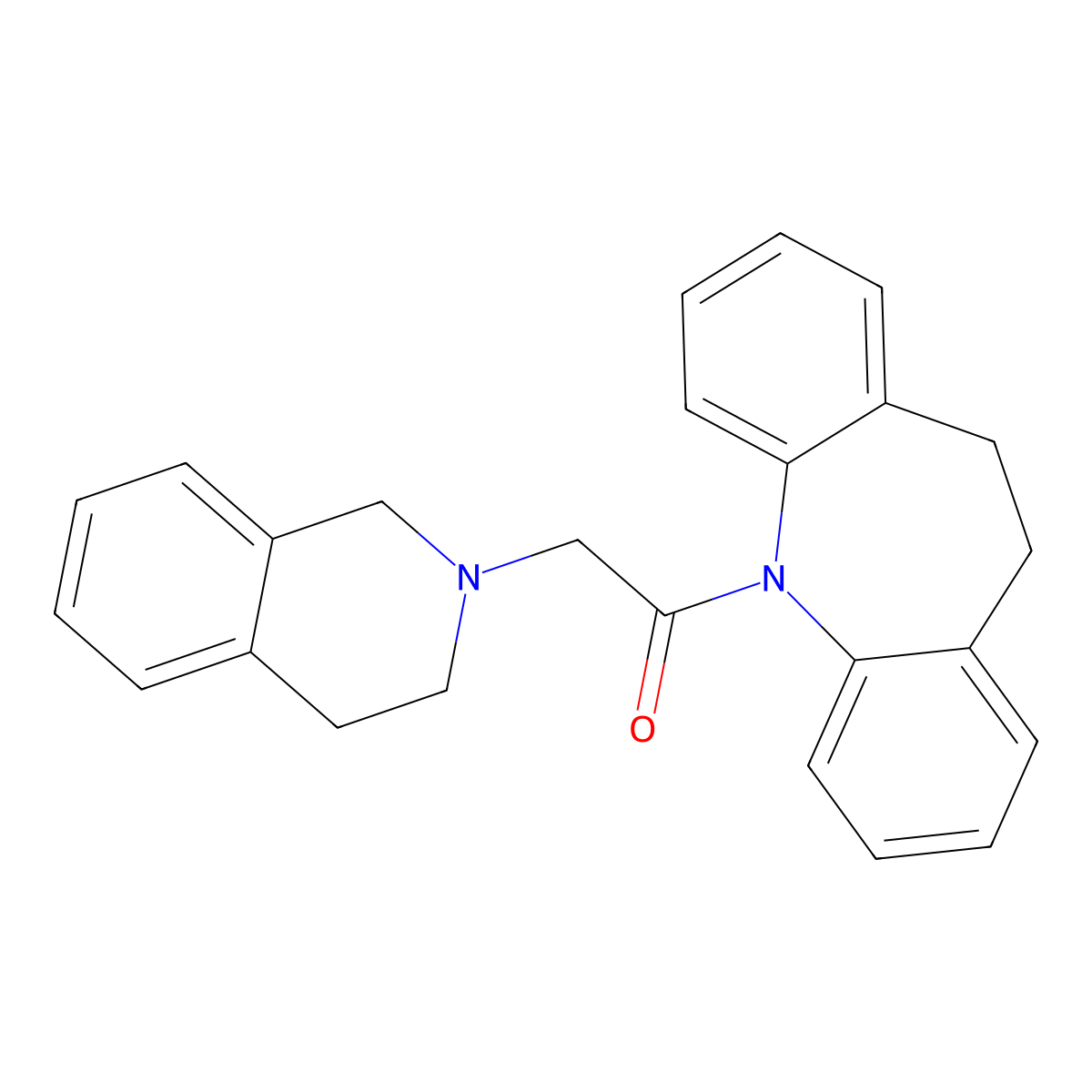 1-(10,11-dihydro-5H-dibenzo[b,f]azepin-5-yl)-2-(3,4-dihydroisoquinolin-2(1H)-yl)ethanone molecular structure, CAS 433949-34-9
