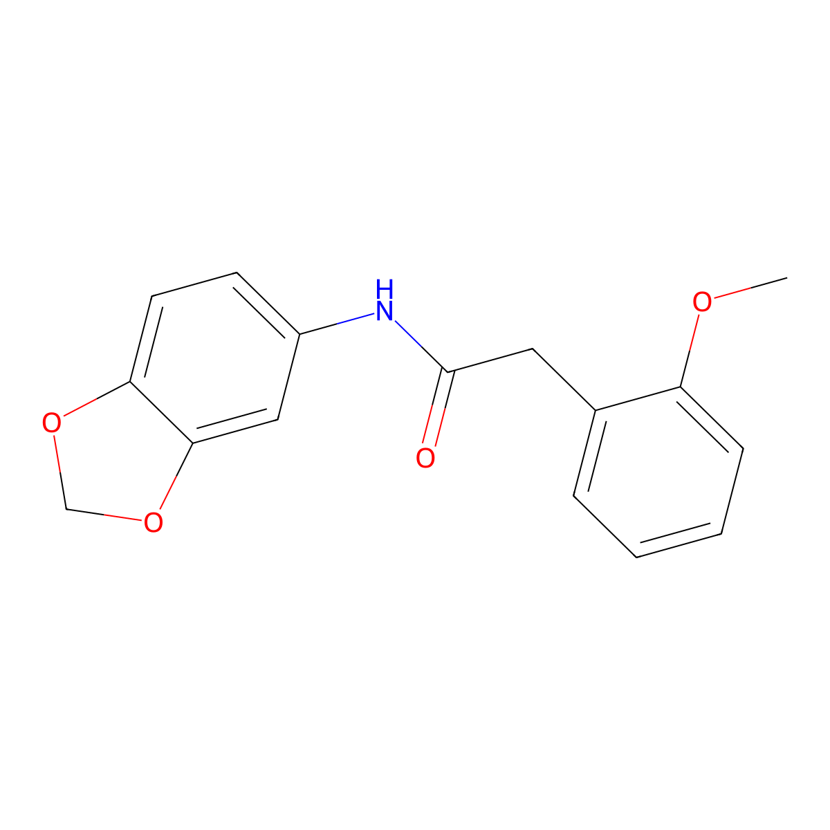 N-(1,3-benzodioxol-5-yl)-2-(2-methoxyphenyl)acetamide molecular structure, CAS 433949-64-5