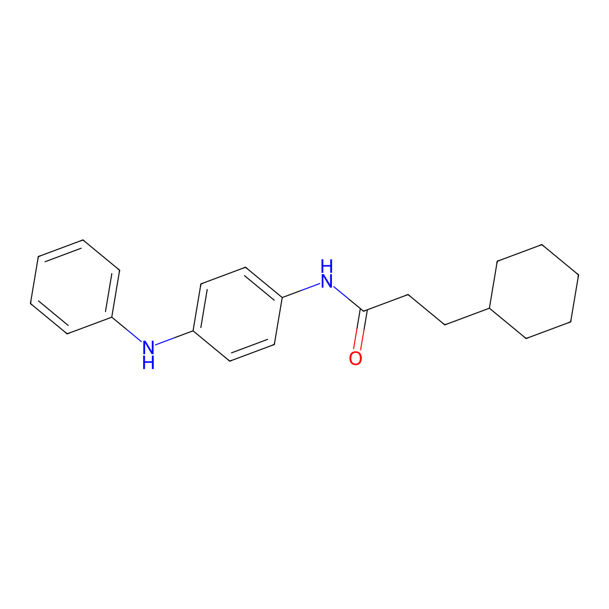 N-(4-anilinophenyl)-3-cyclohexylpropanamide molecular structure, CAS 433949-97-4