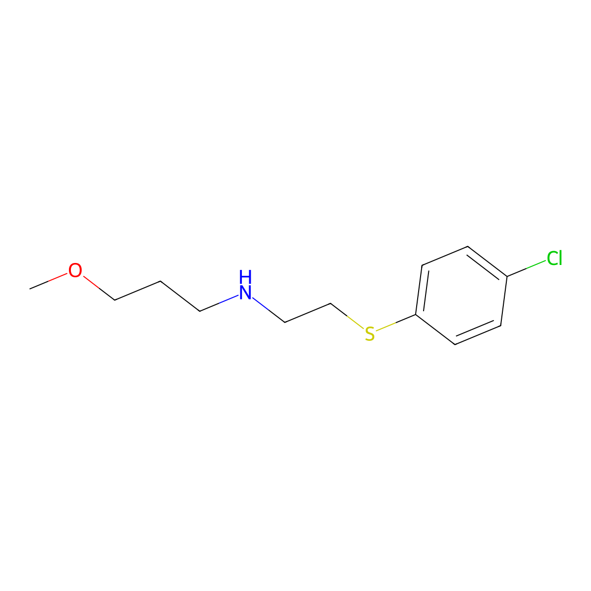 N-{2-[(4-Chlorophenyl)thio]ethyl}-3-methoxypropan-1-amine molecular structure, CAS 433950-30-2