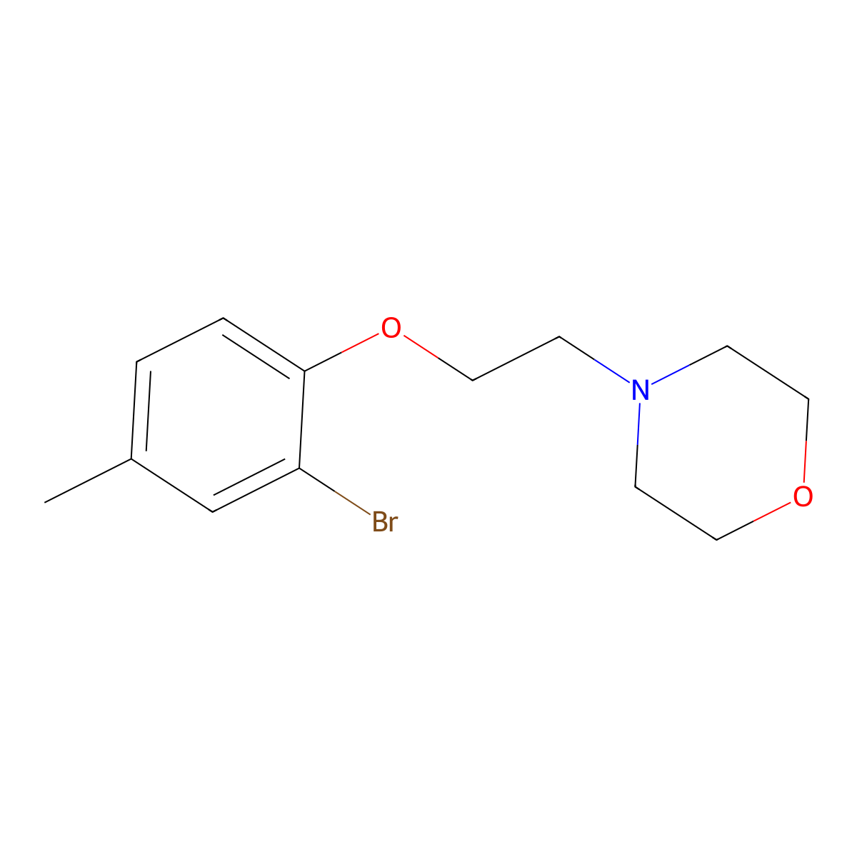 4-[2-(2-Bromo-4-methylphenoxy)ethyl]morpholine molecular structure, CAS 433950-37-9