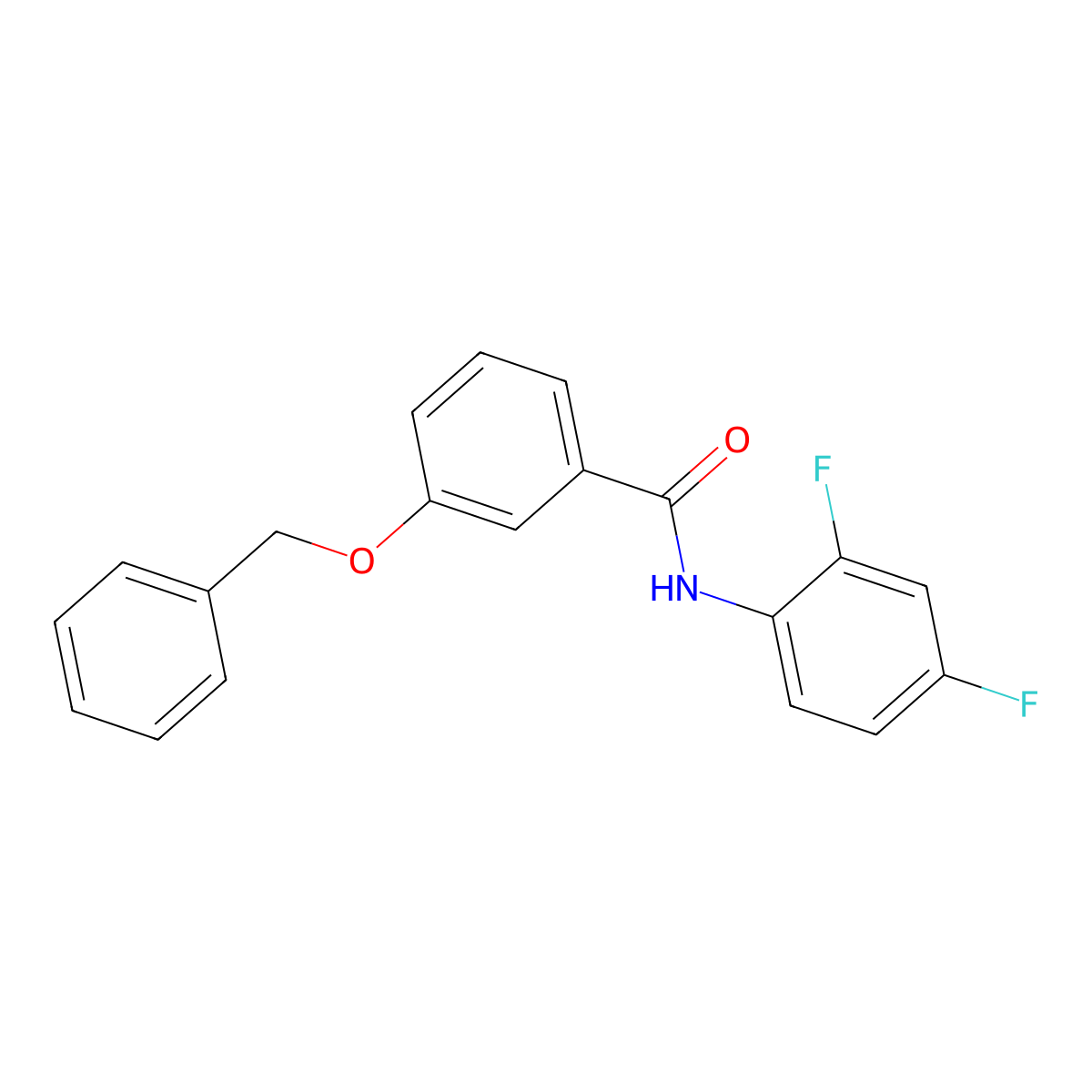 3-(benzyloxy)-N-(2,4-difluorophenyl)benzamide molecular structure, CAS 433952-21-7