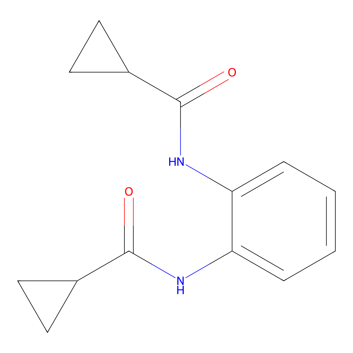 N-[2-(cyclopropanecarbonylamino)phenyl]cyclopropanecarboxamide molecular structure, CAS 433952-25-1