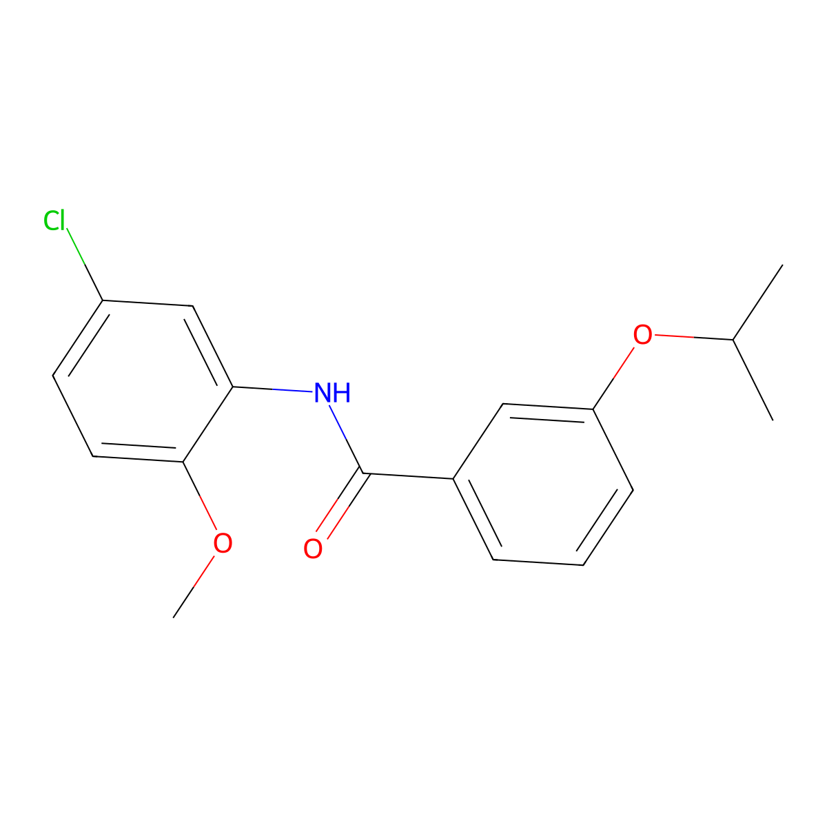 N-(5-chloro-2-methoxyphenyl)-3-propan-2-yloxybenzamide molecular structure, CAS 433952-40-0