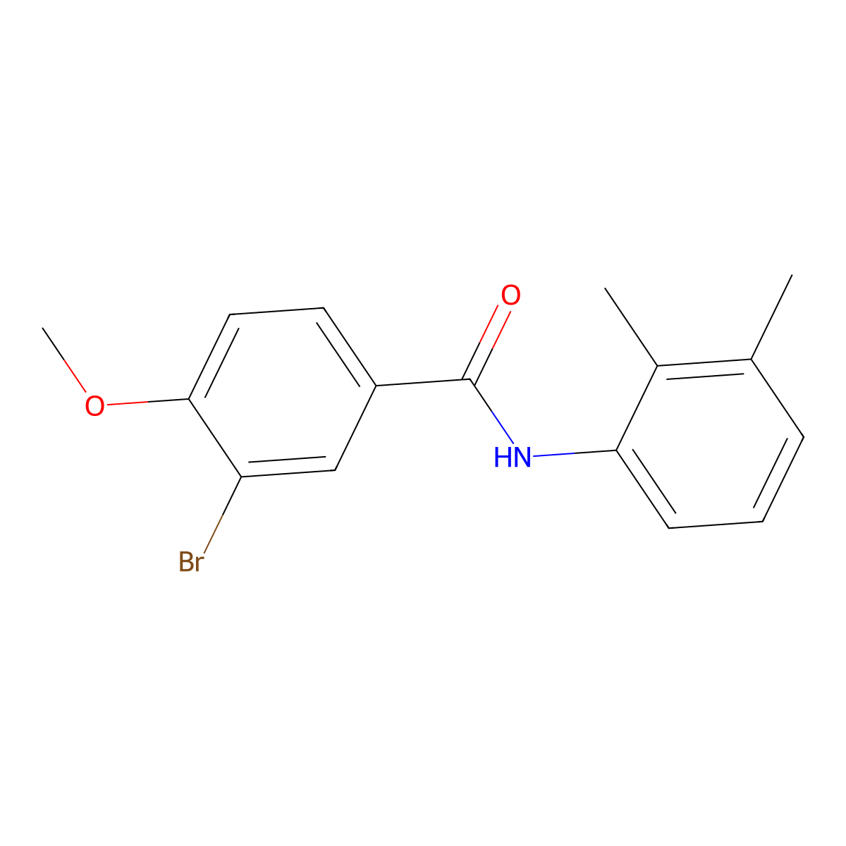 3-bromo-N-(2,3-dimethylphenyl)-4-methoxybenzamide molecular structure, CAS 433952-43-3