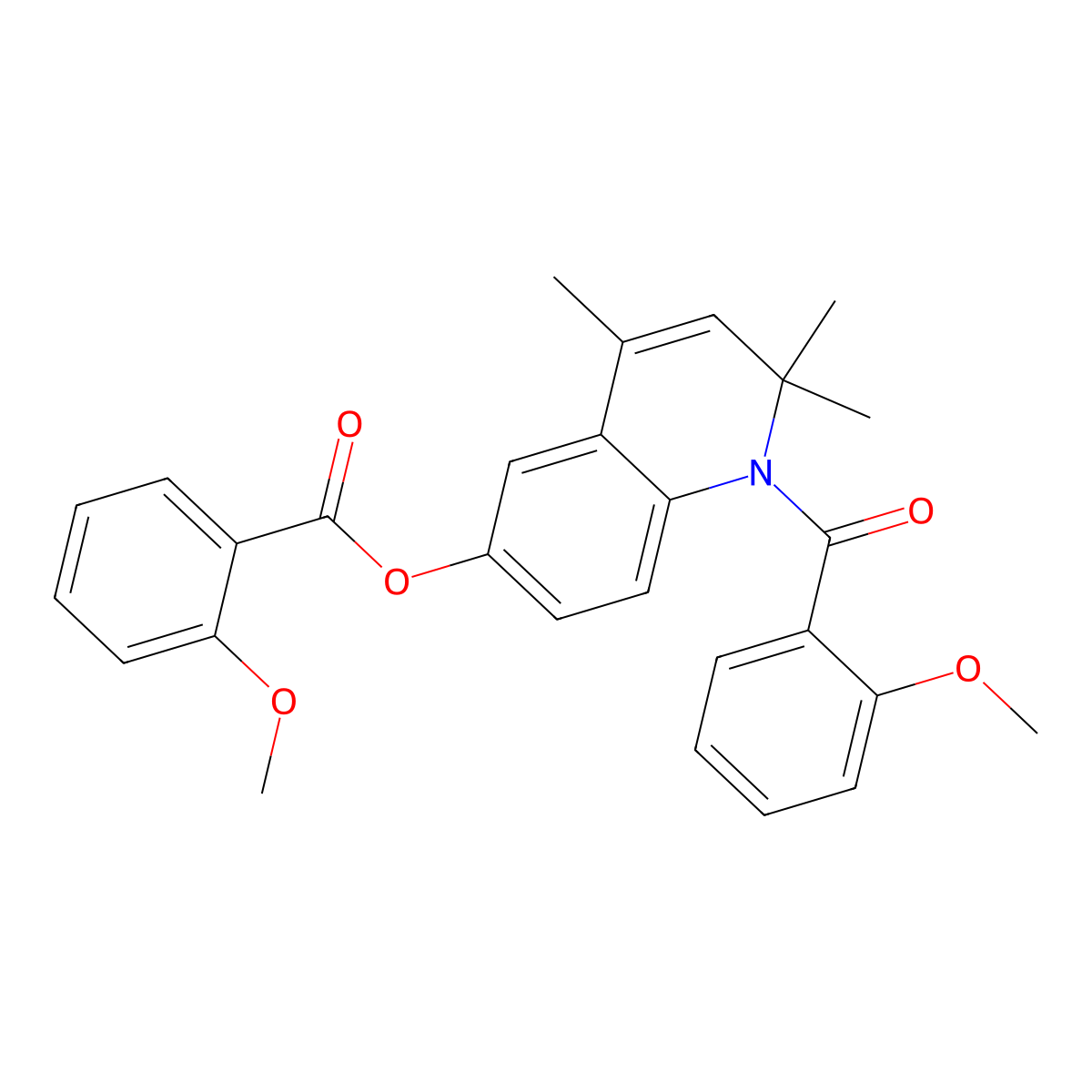 1-[(2-Methoxyphenyl)carbonyl]-2,2,4-trimethyl-1,2-dihydroquinolin-6-yl 2-methoxybenzoate molecular structure, CAS 433952-69-3