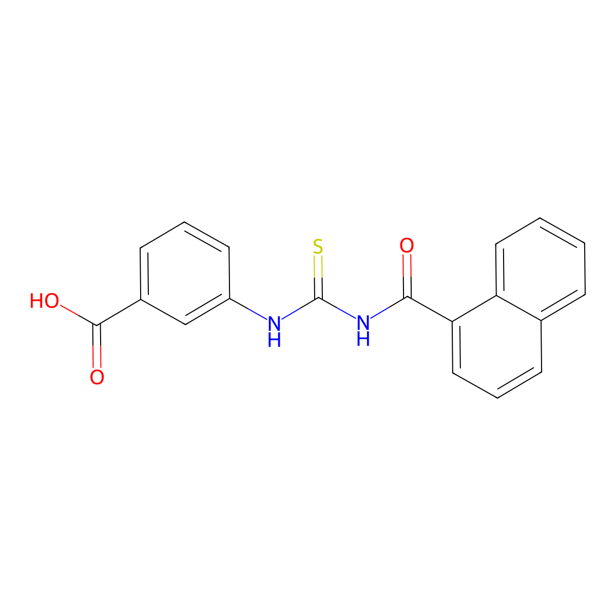 3-{[(1-Naphthoylamino)carbothioyl]amino}benzoic acid molecular structure, CAS 433952-85-3