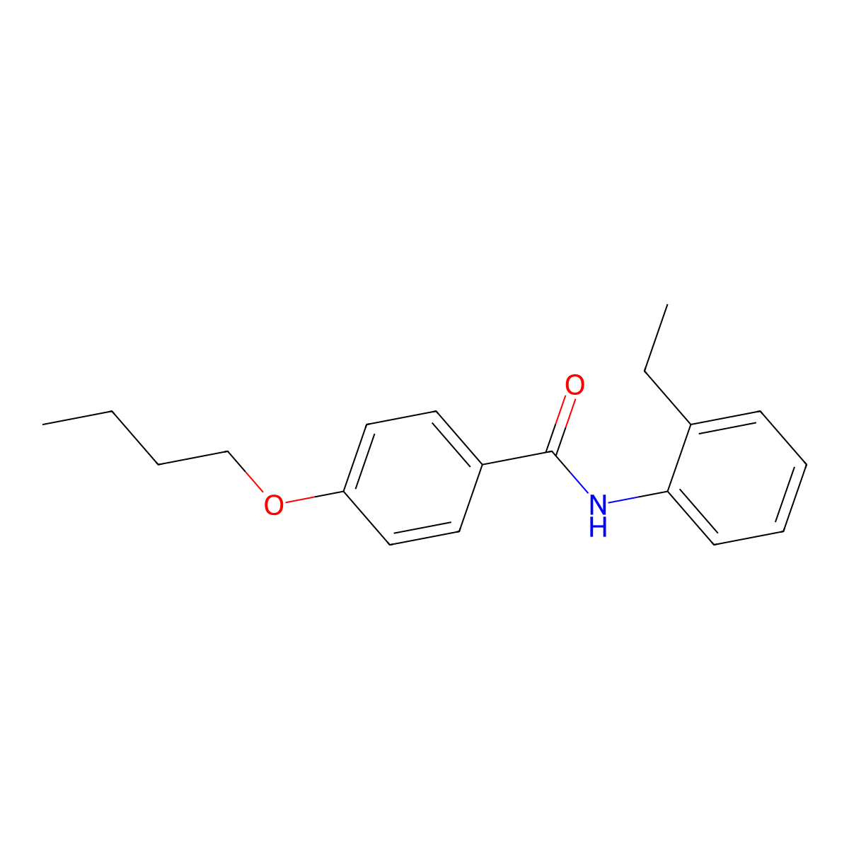 4-butoxy-N-(2-ethylphenyl)benzamide molecular structure, CAS 433952-91-1