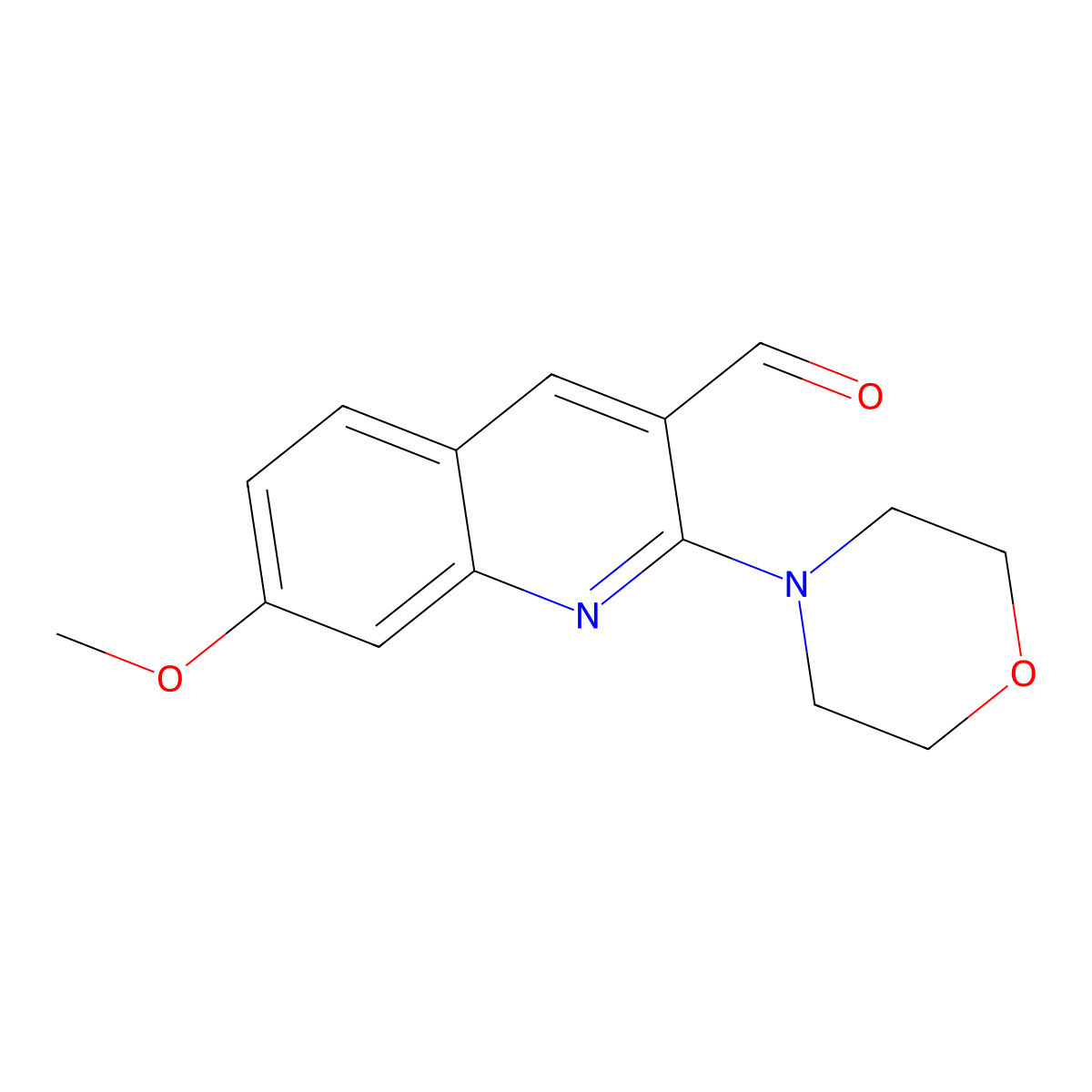 7-Methoxy-2-morpholinoquinoline-3-carbaldehyde molecular structure, CAS 433953-25-4