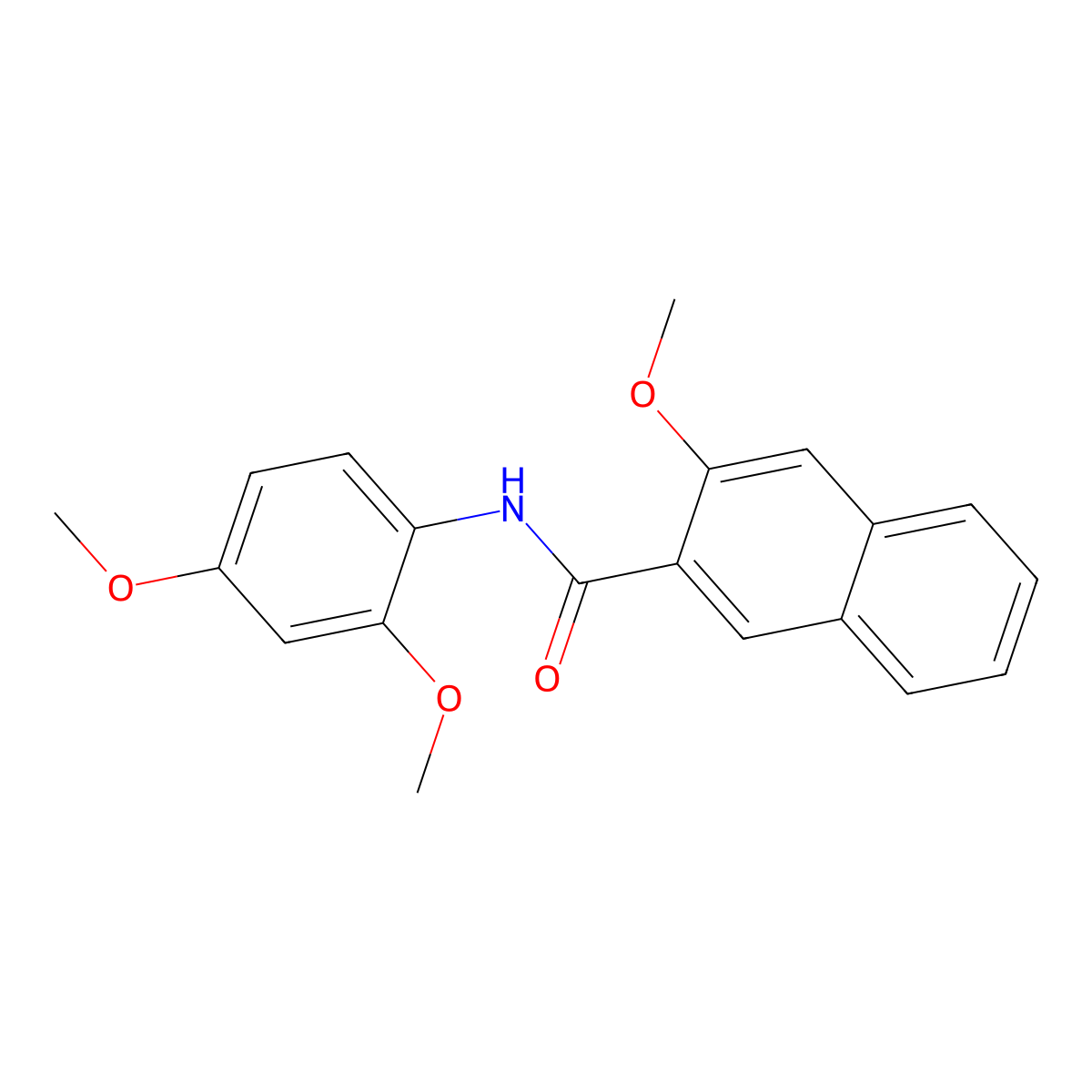 N-(2,4-dimethoxyphenyl)-3-methoxynaphthalene-2-carboxamide molecular structure, CAS 433953-31-2