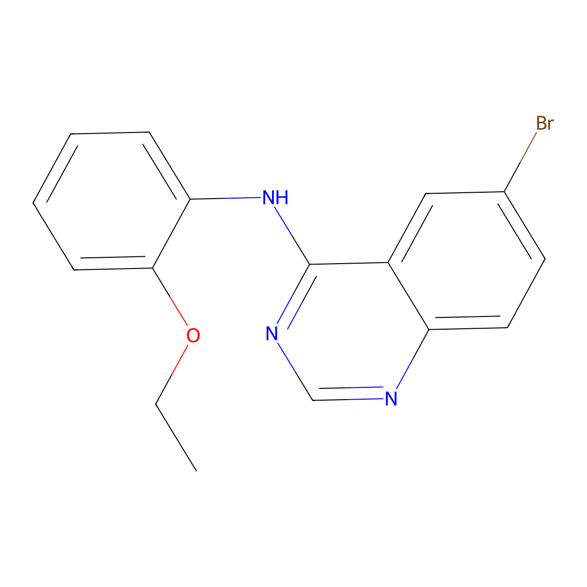 6-bromo-N-(2-ethoxyphenyl)quinazolin-4-amine molecular structure, CAS 433953-97-0