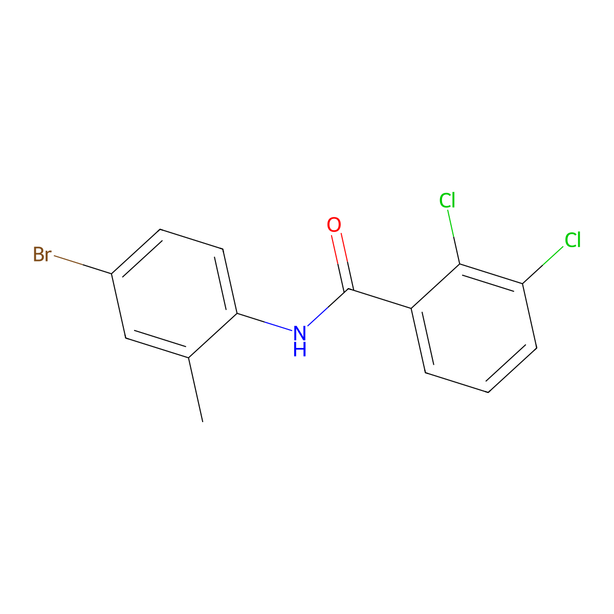 N-(4-bromo-2-methylphenyl)-2,3-dichlorobenzamide molecular structure, CAS 433955-04-5