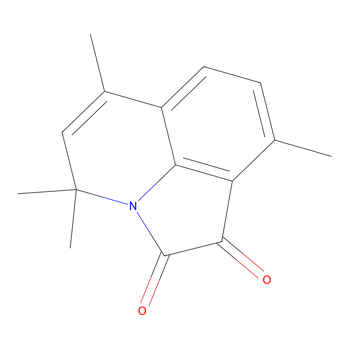 4,4,6,9-Tetramethyl-4H-pyrrolo[3,2,1-ij]quinoline-1,2-dione molecular structure, CAS 433955-75-0